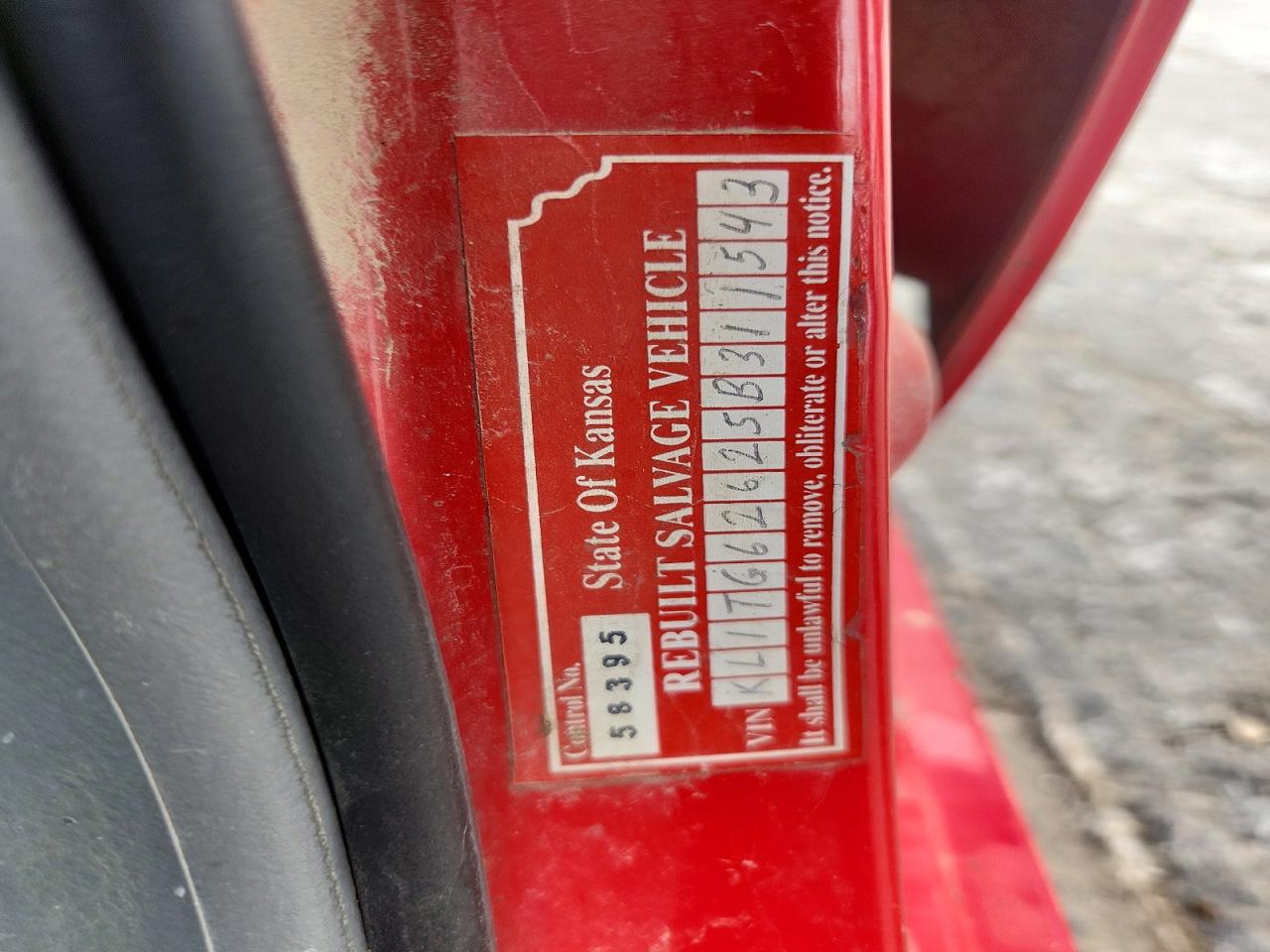 2005 Chevrolet Aveo Lt Red vin: KL1TG62625B311543