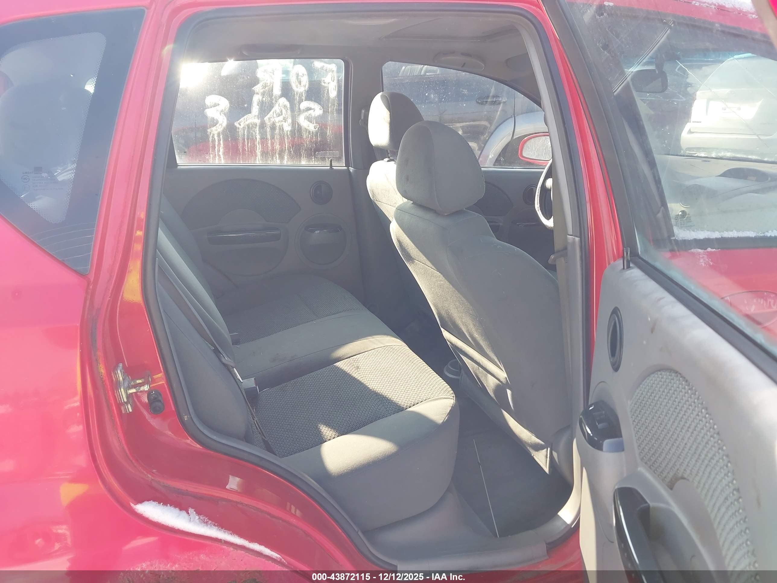 2005 Chevrolet Aveo Lt Red vin: KL1TG62665B301727