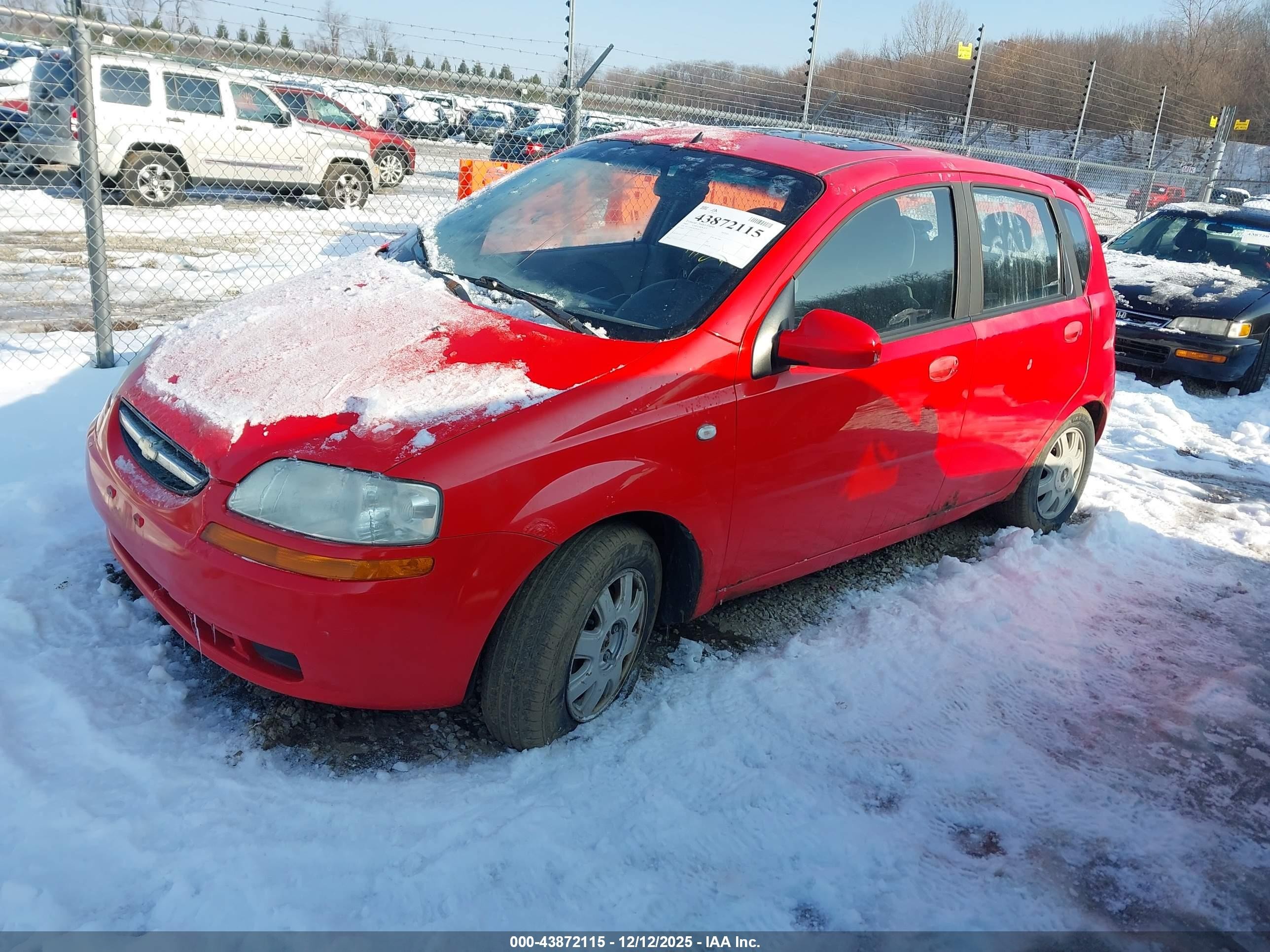 2005 Chevrolet Aveo Lt Red vin: KL1TG62665B301727