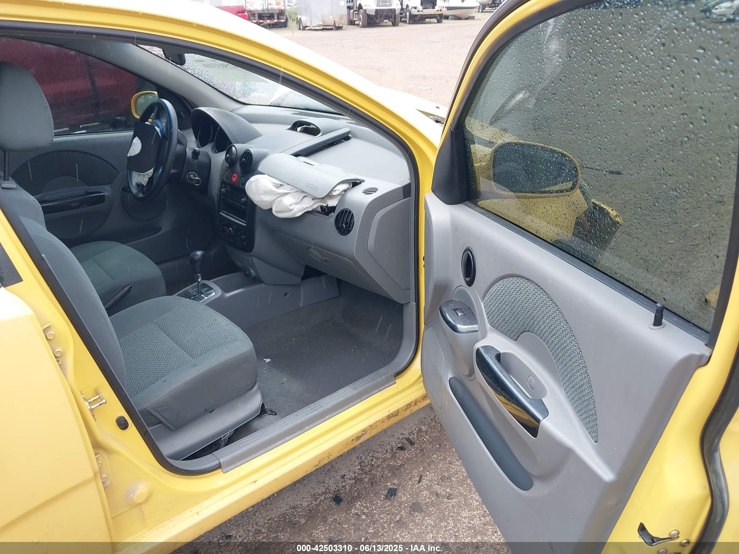 2005 Chevrolet Aveo Lt Yellow vin: KL1TG626X5B307322