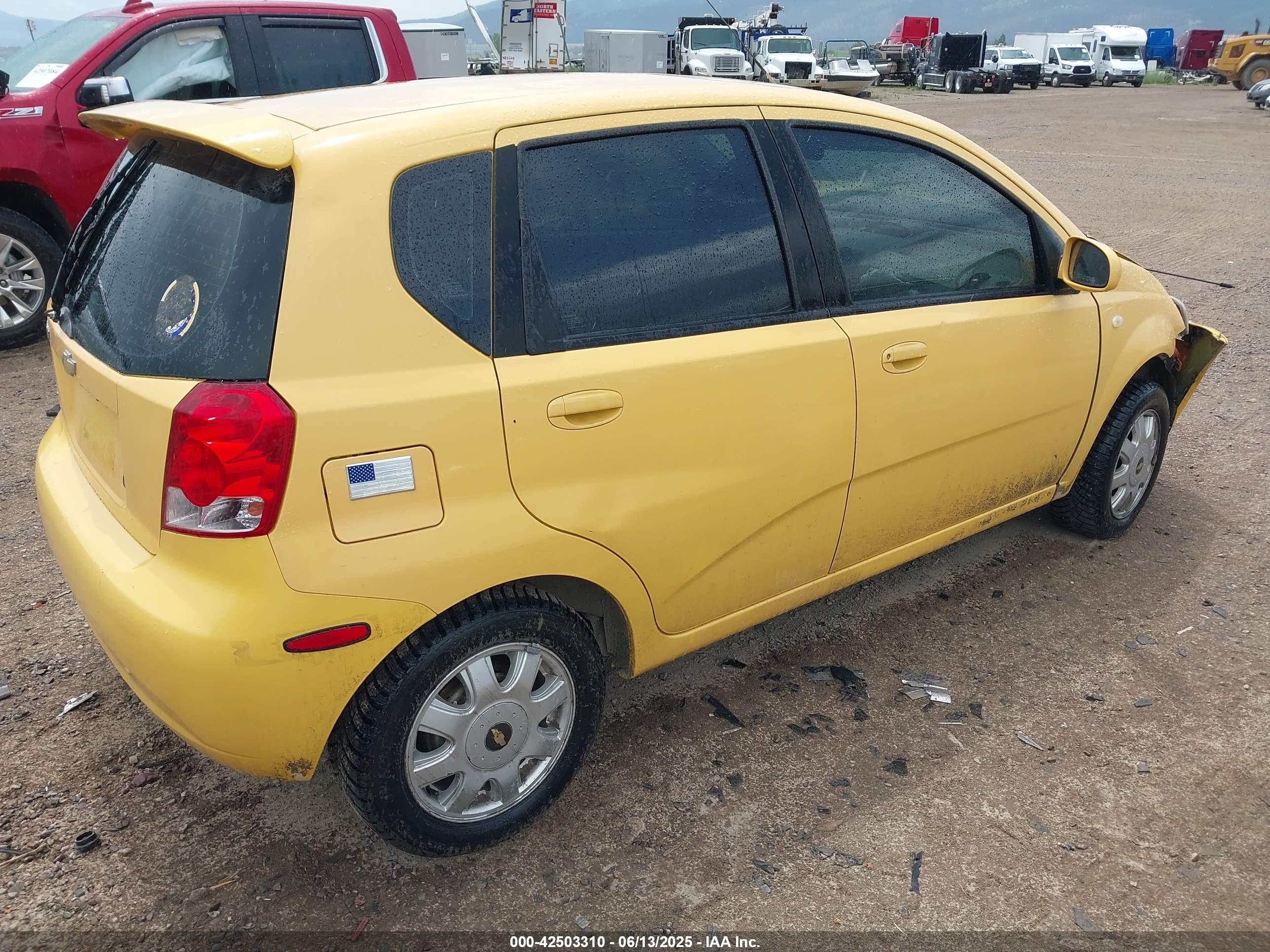 2005 Chevrolet Aveo Lt Yellow vin: KL1TG626X5B307322