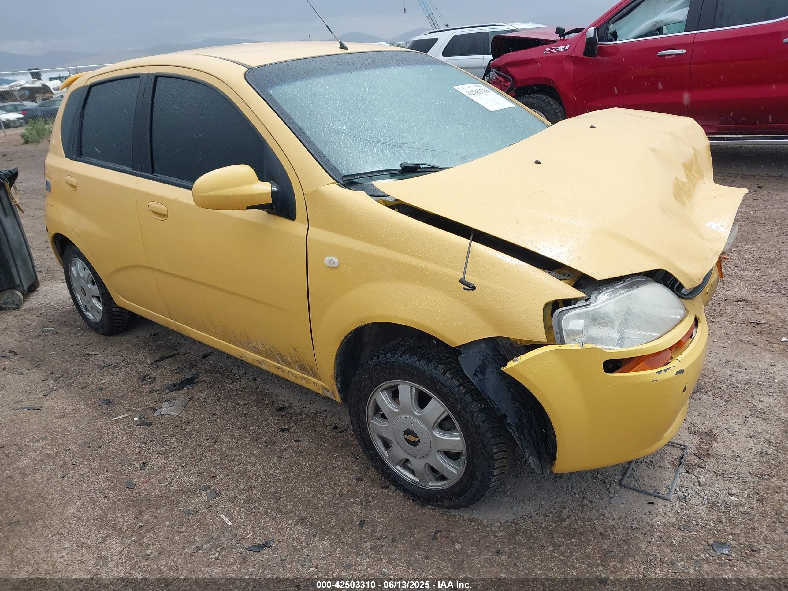 2005 Chevrolet Aveo Lt Yellow vin: KL1TG626X5B307322