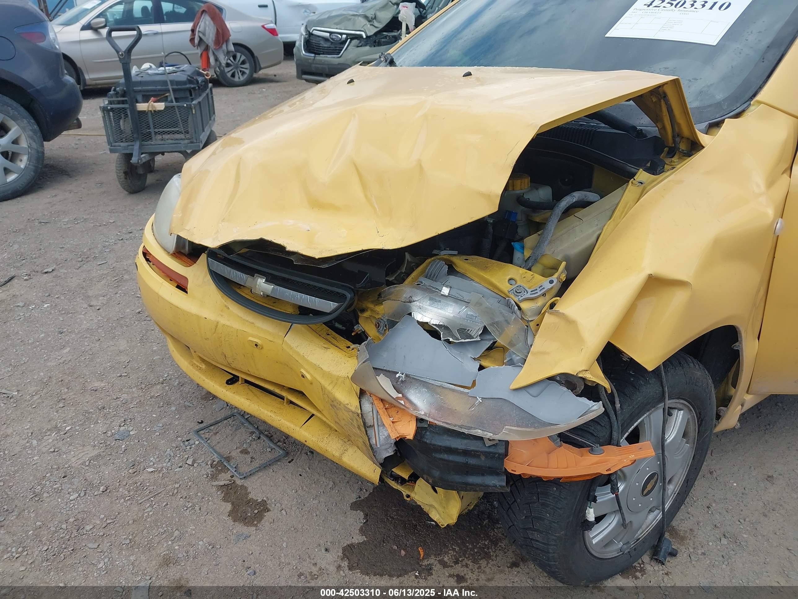 2005 Chevrolet Aveo Lt Yellow vin: KL1TG626X5B307322