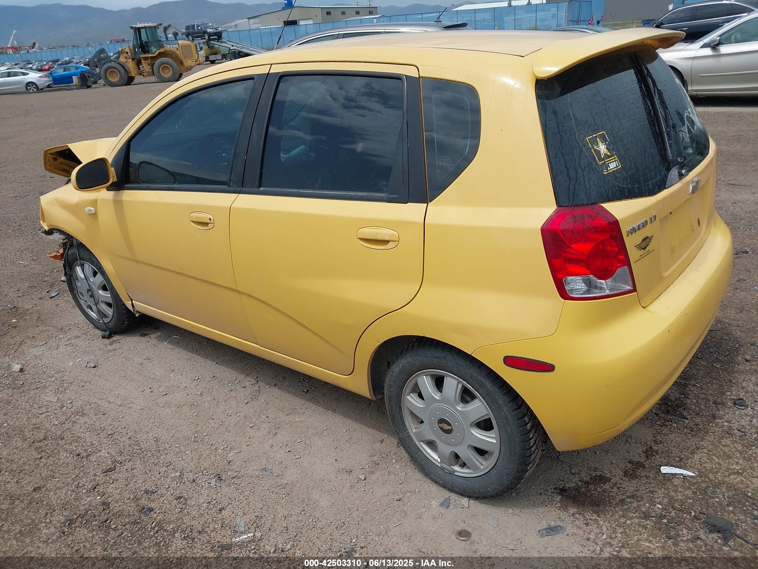 2005 Chevrolet Aveo Lt Yellow vin: KL1TG626X5B307322