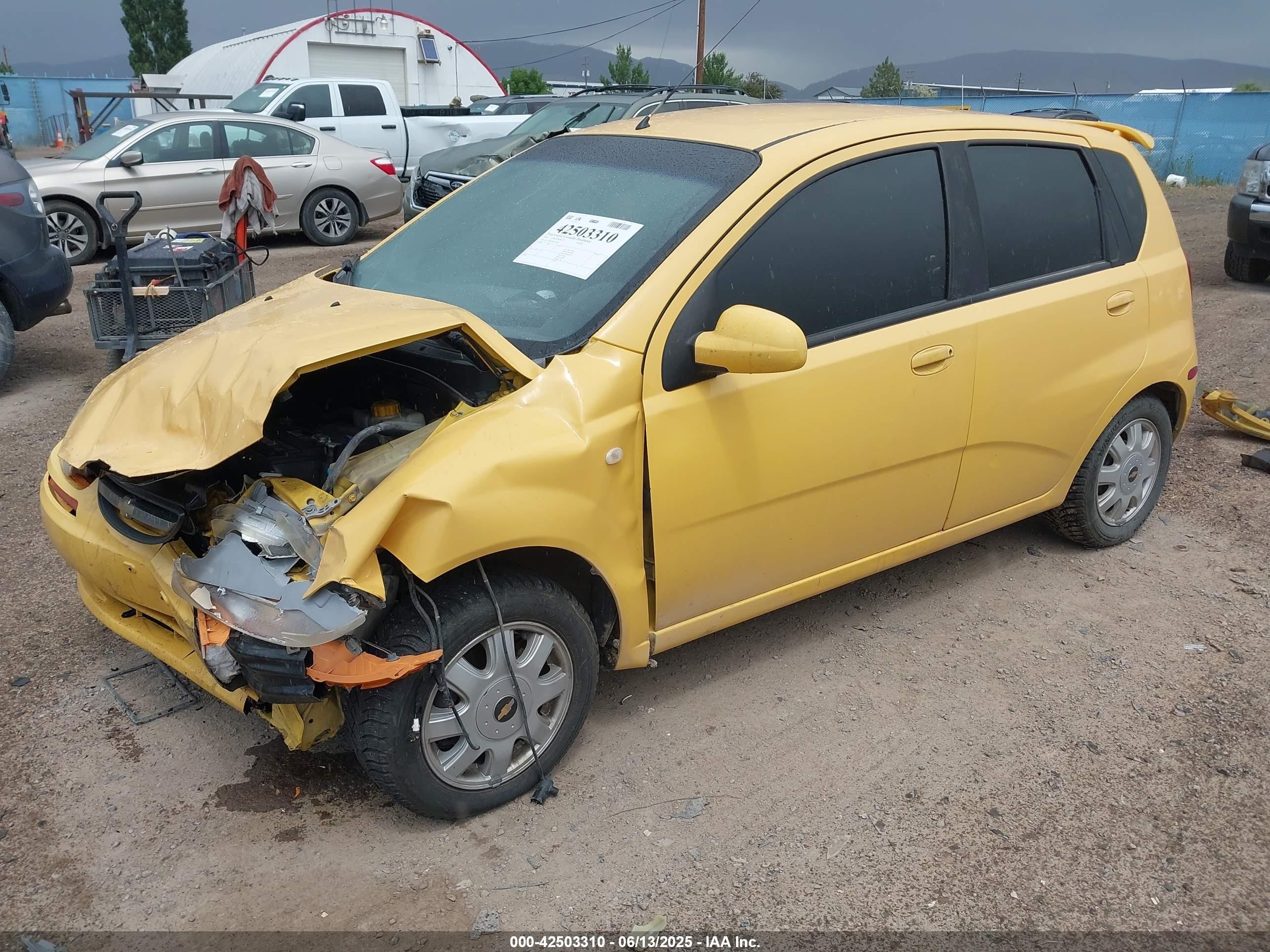 2005 Chevrolet Aveo Lt Yellow vin: KL1TG626X5B307322