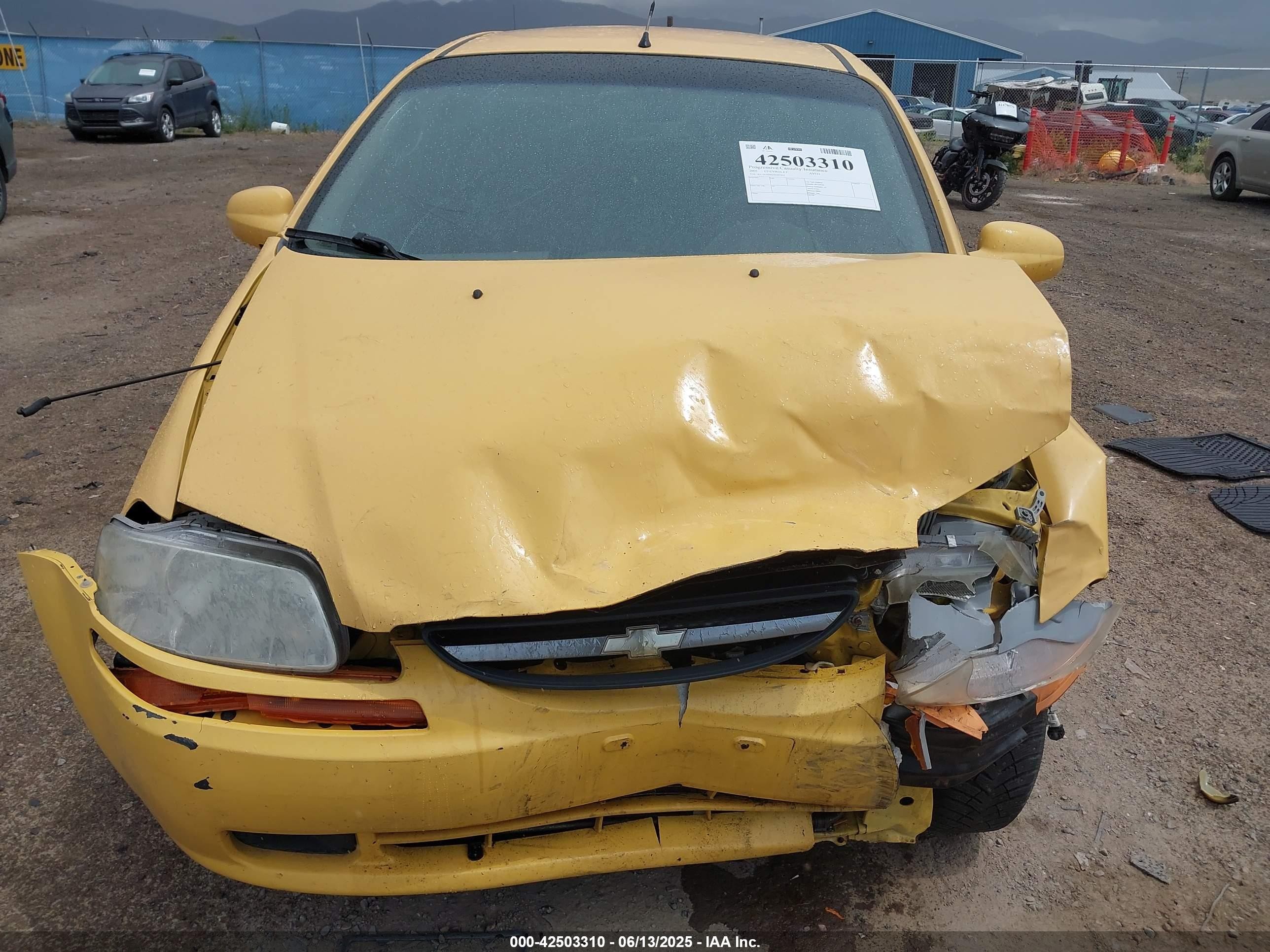 2005 Chevrolet Aveo Lt Yellow vin: KL1TG626X5B307322