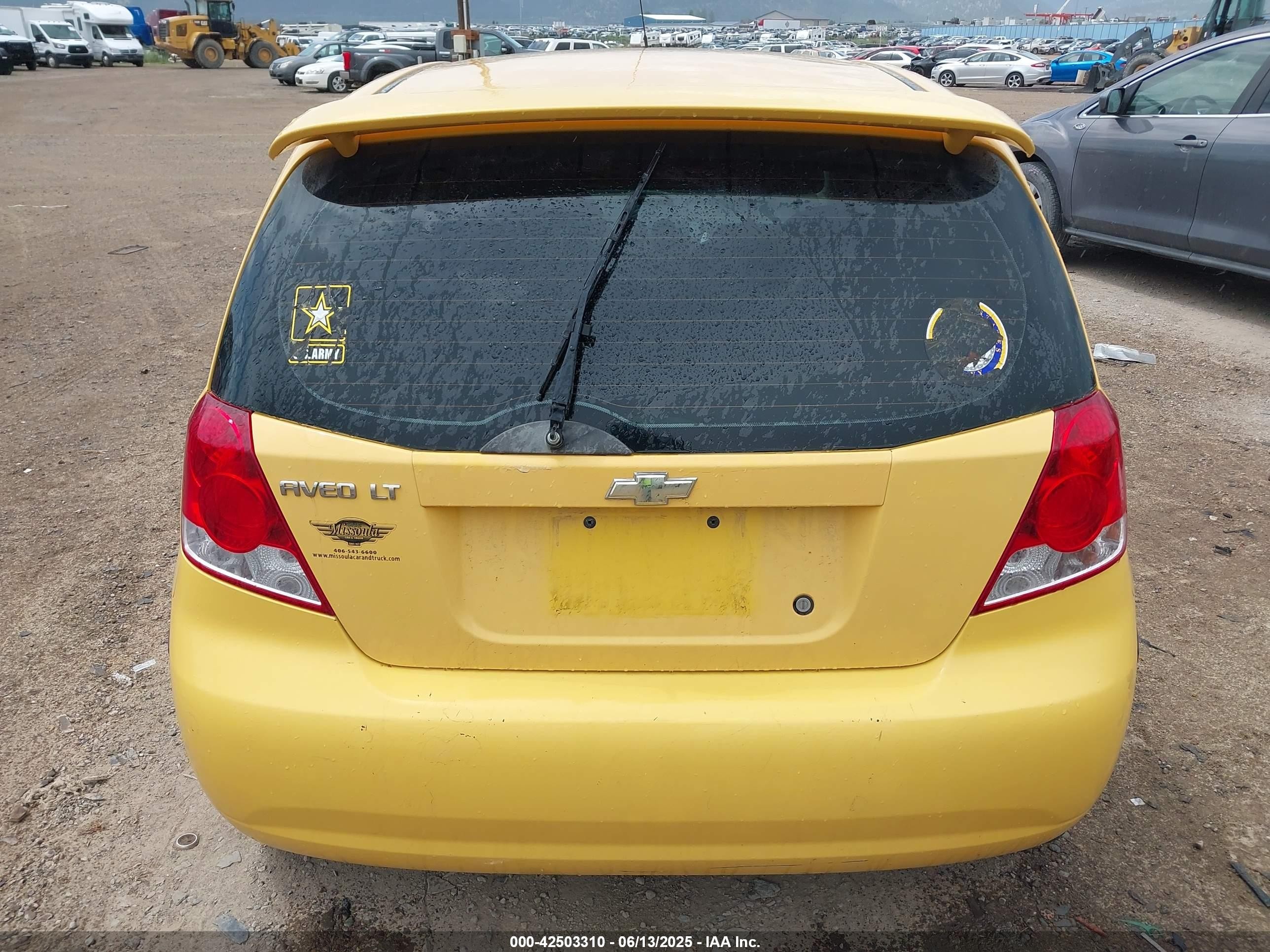 2005 Chevrolet Aveo Lt Yellow vin: KL1TG626X5B307322