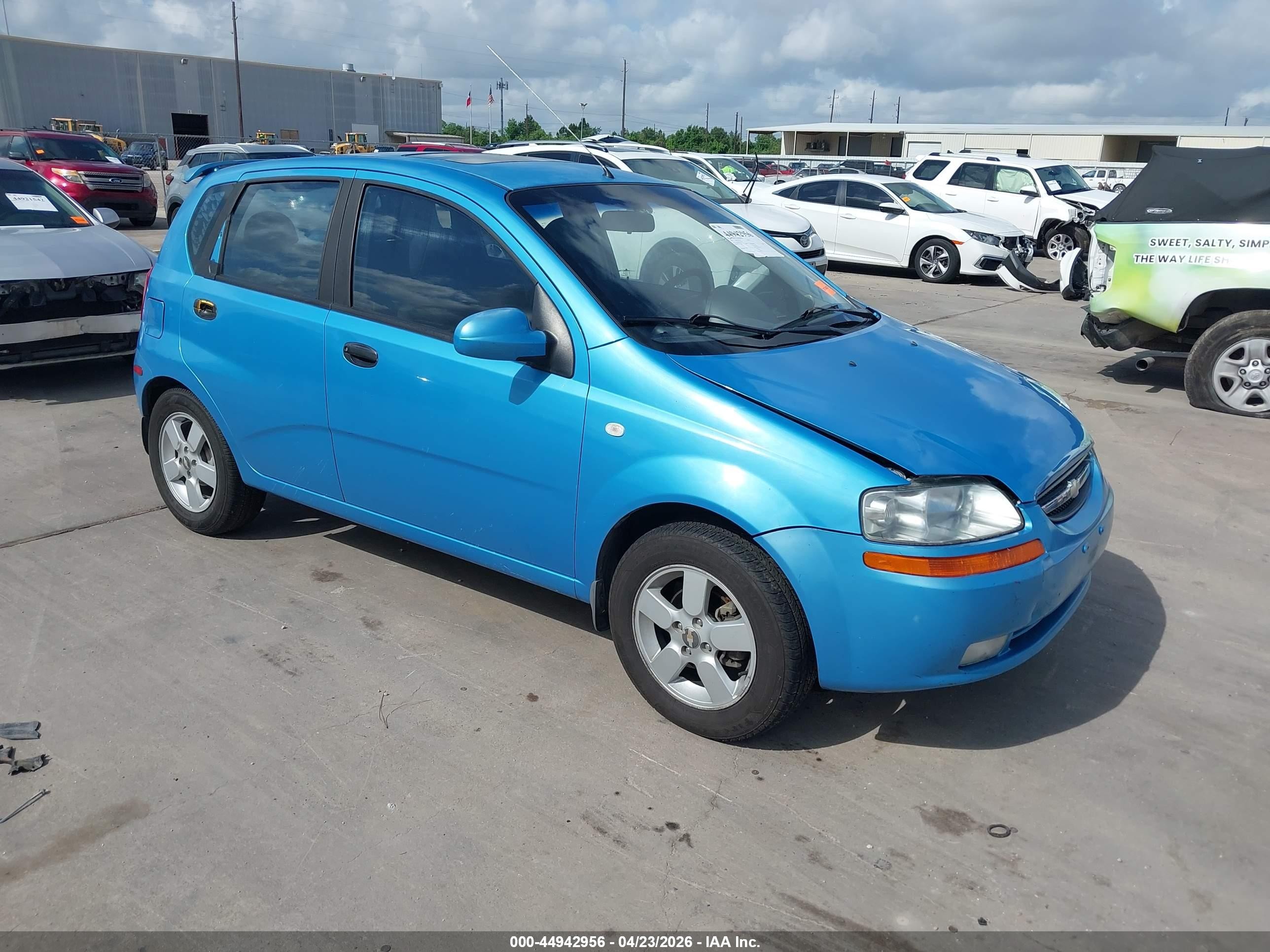 2006 Chevrolet Aveo Lt Blue vin: KL1TG66686B645524