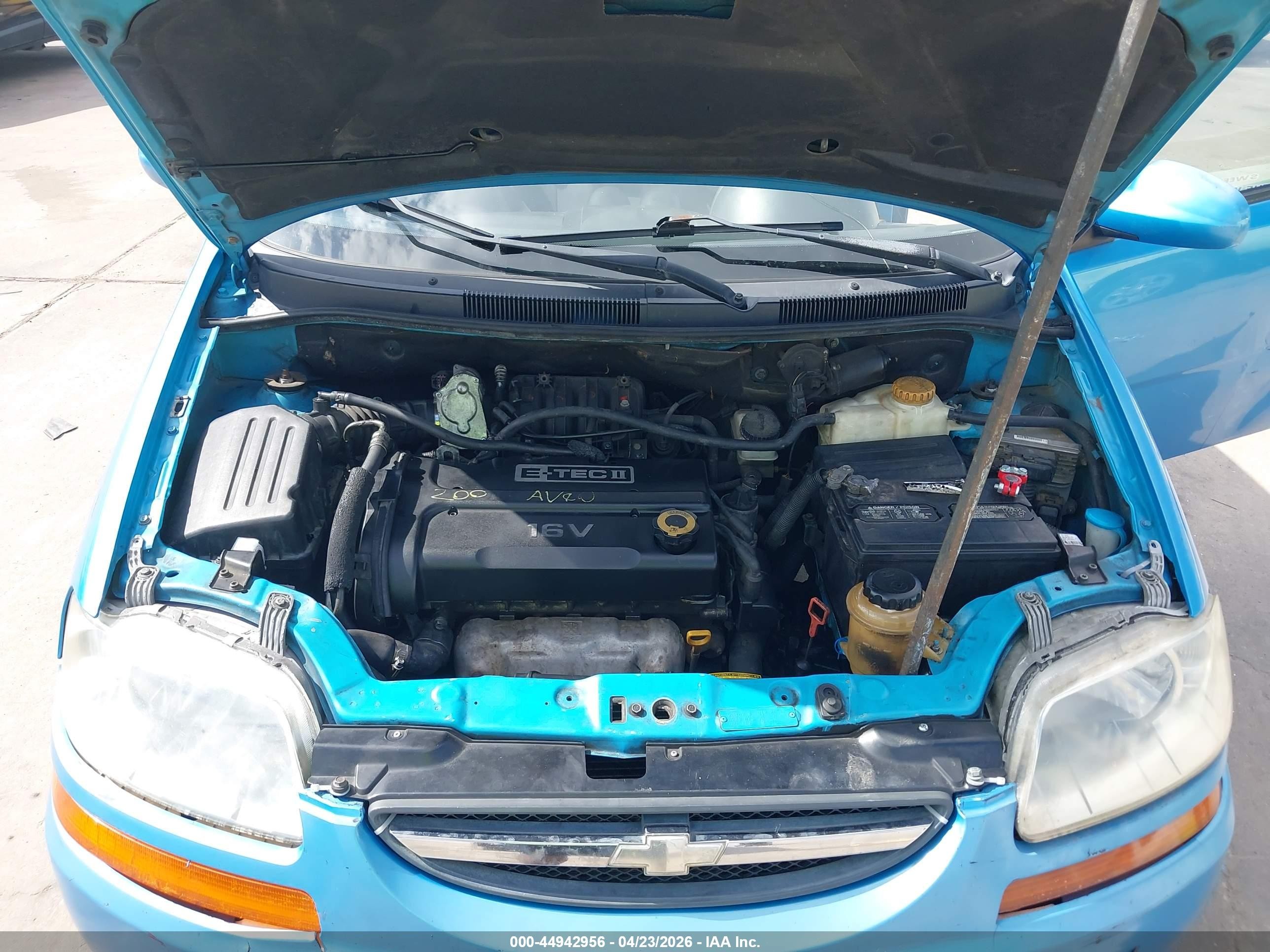2006 Chevrolet Aveo Lt Blue vin: KL1TG66686B645524