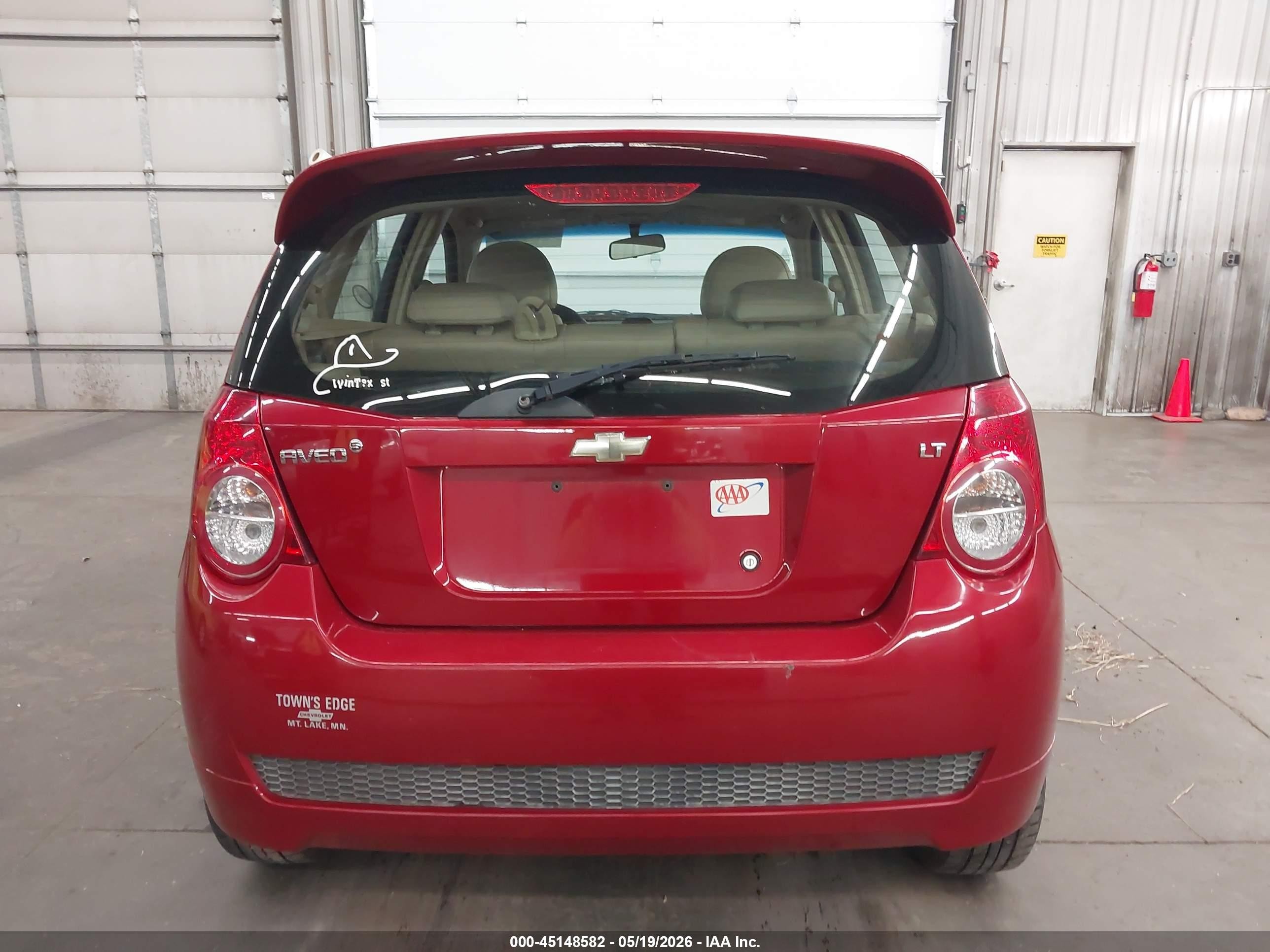 2011 Chevrolet Aveo 2lt Red vin: KL1TG6DEXBB124888