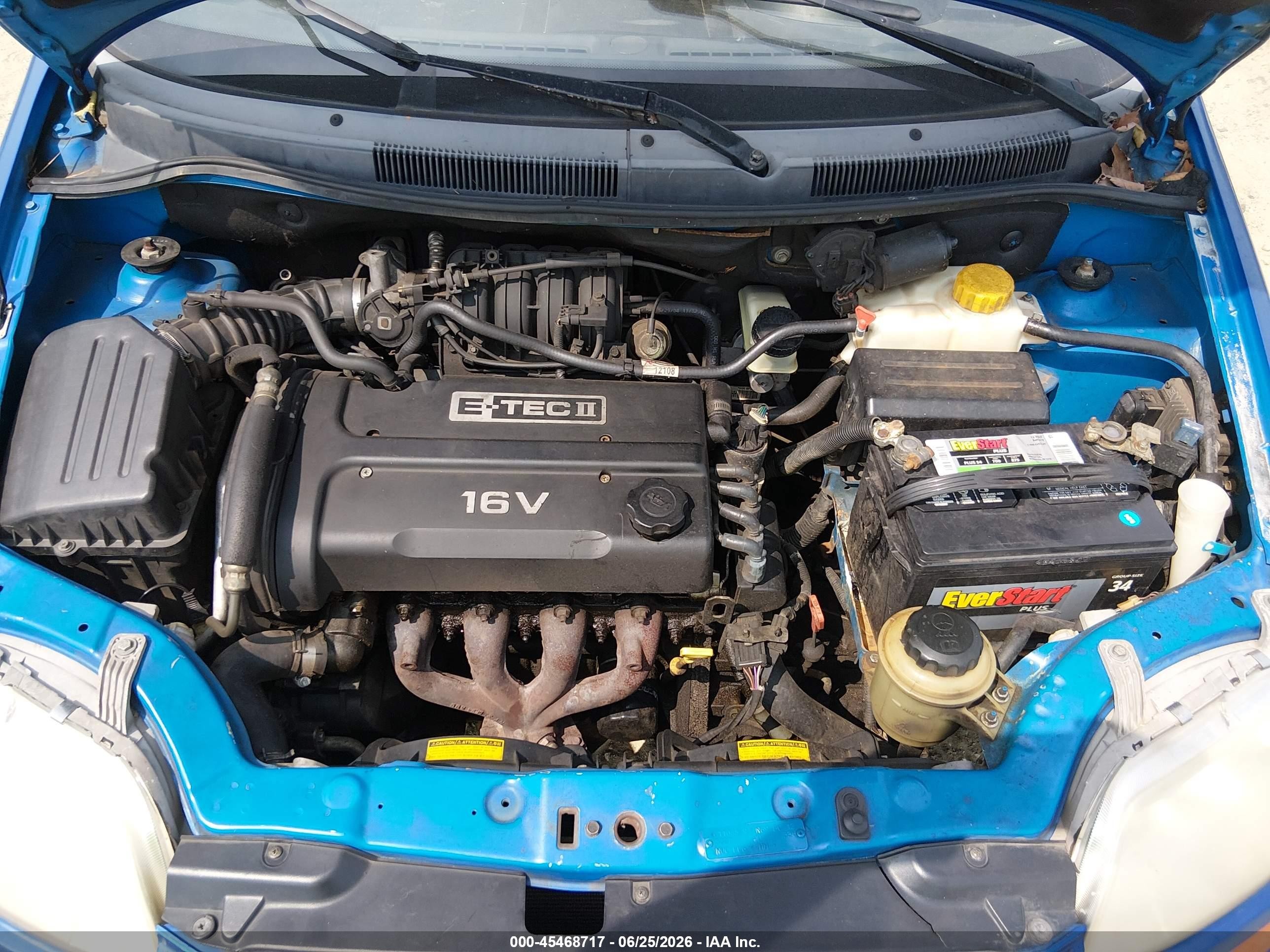 2004 Chevrolet Aveo Ls Blue vin: KL1TJ52684B268823
