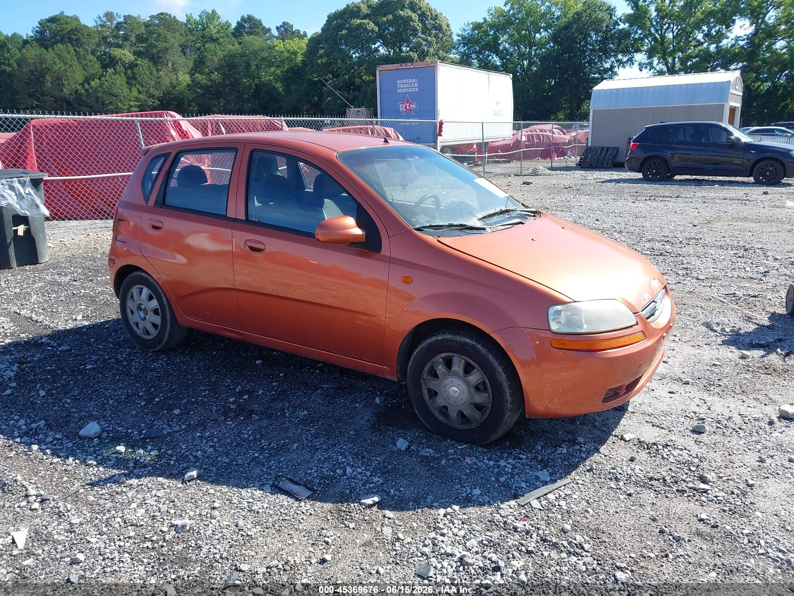 2004 Chevrolet Aveo Ls Orange vin: KL1TJ62684B249503