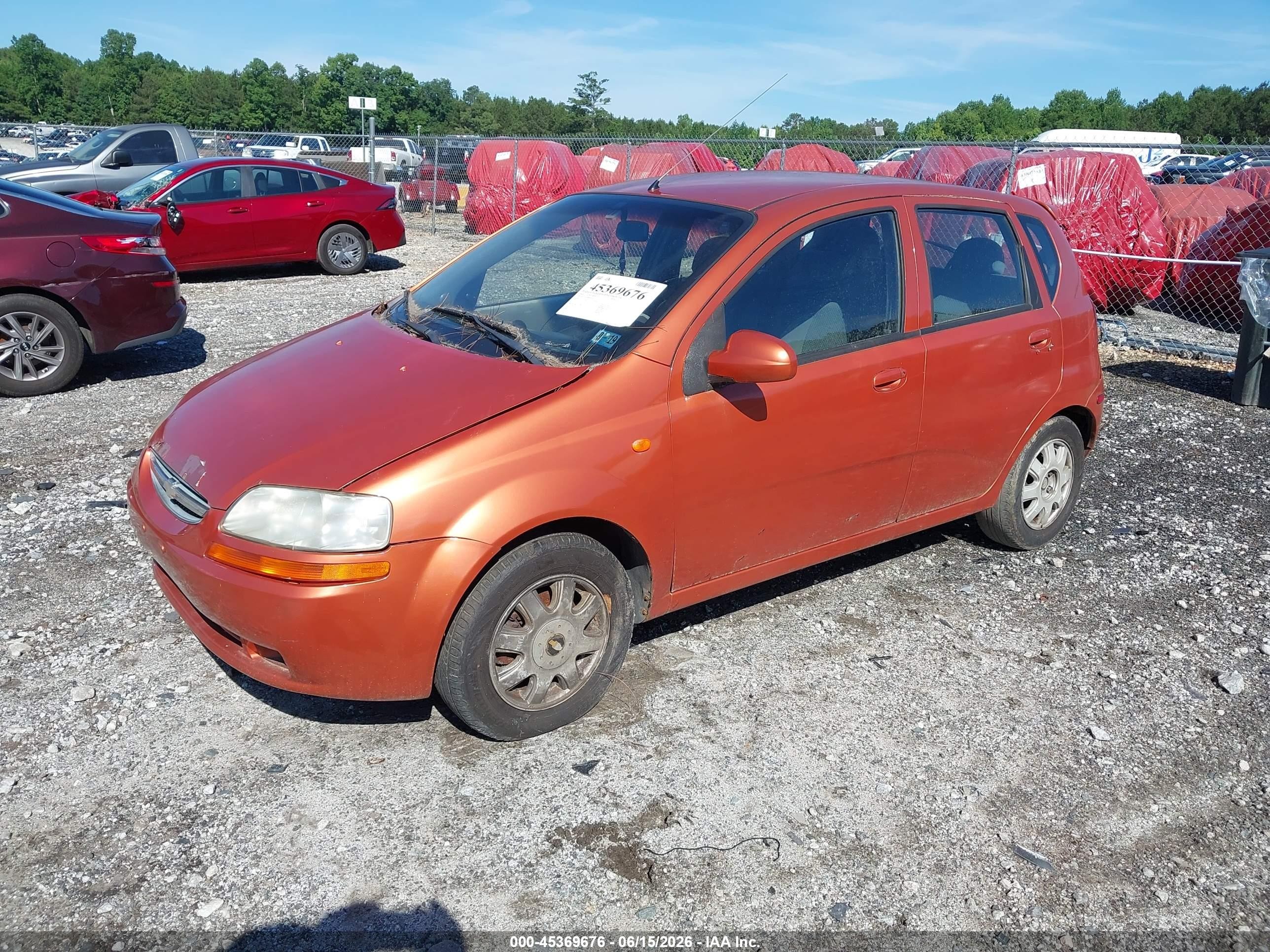 2004 Chevrolet Aveo Ls Orange vin: KL1TJ62684B249503