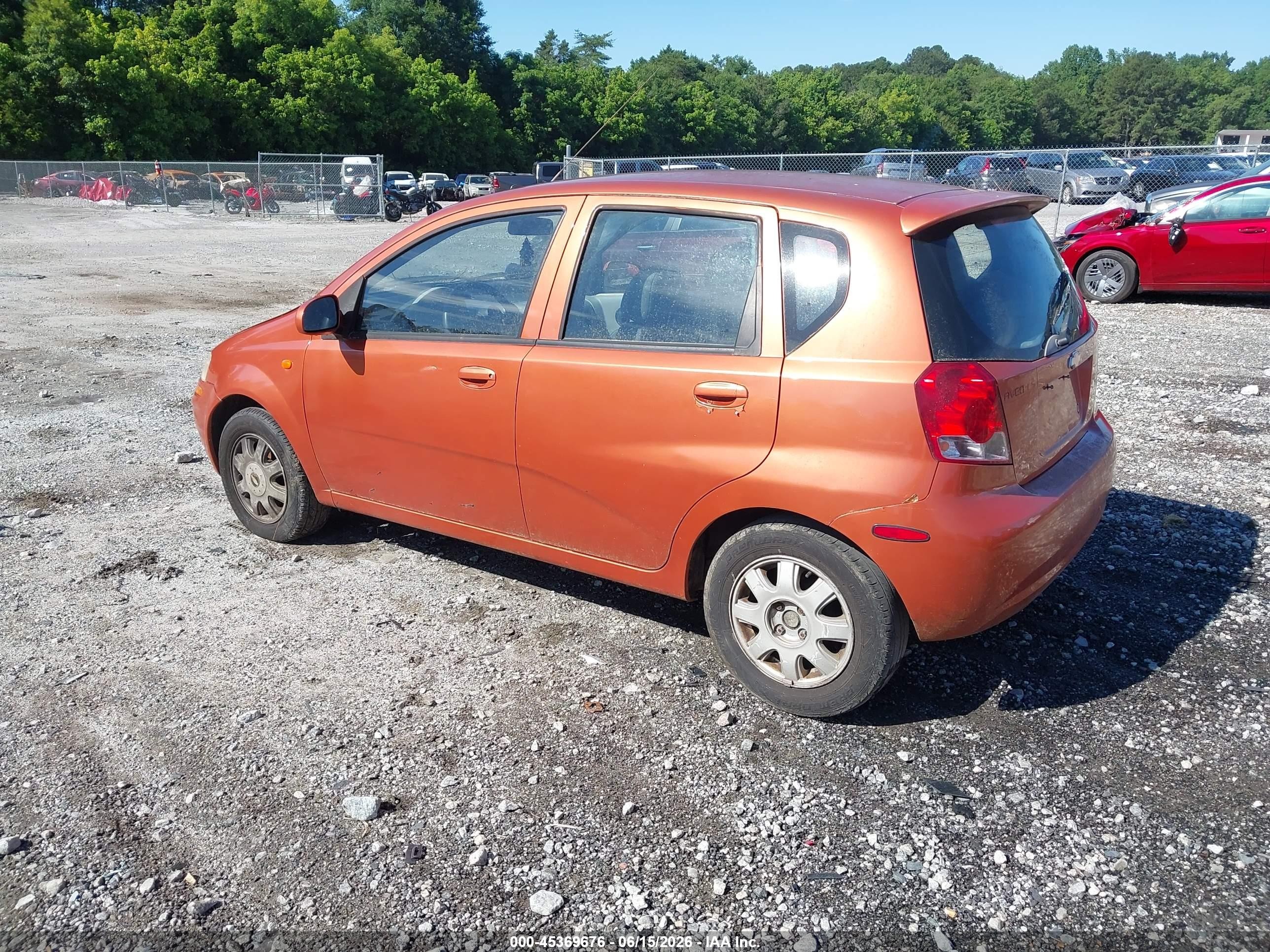 2004 Chevrolet Aveo Ls Orange vin: KL1TJ62684B249503