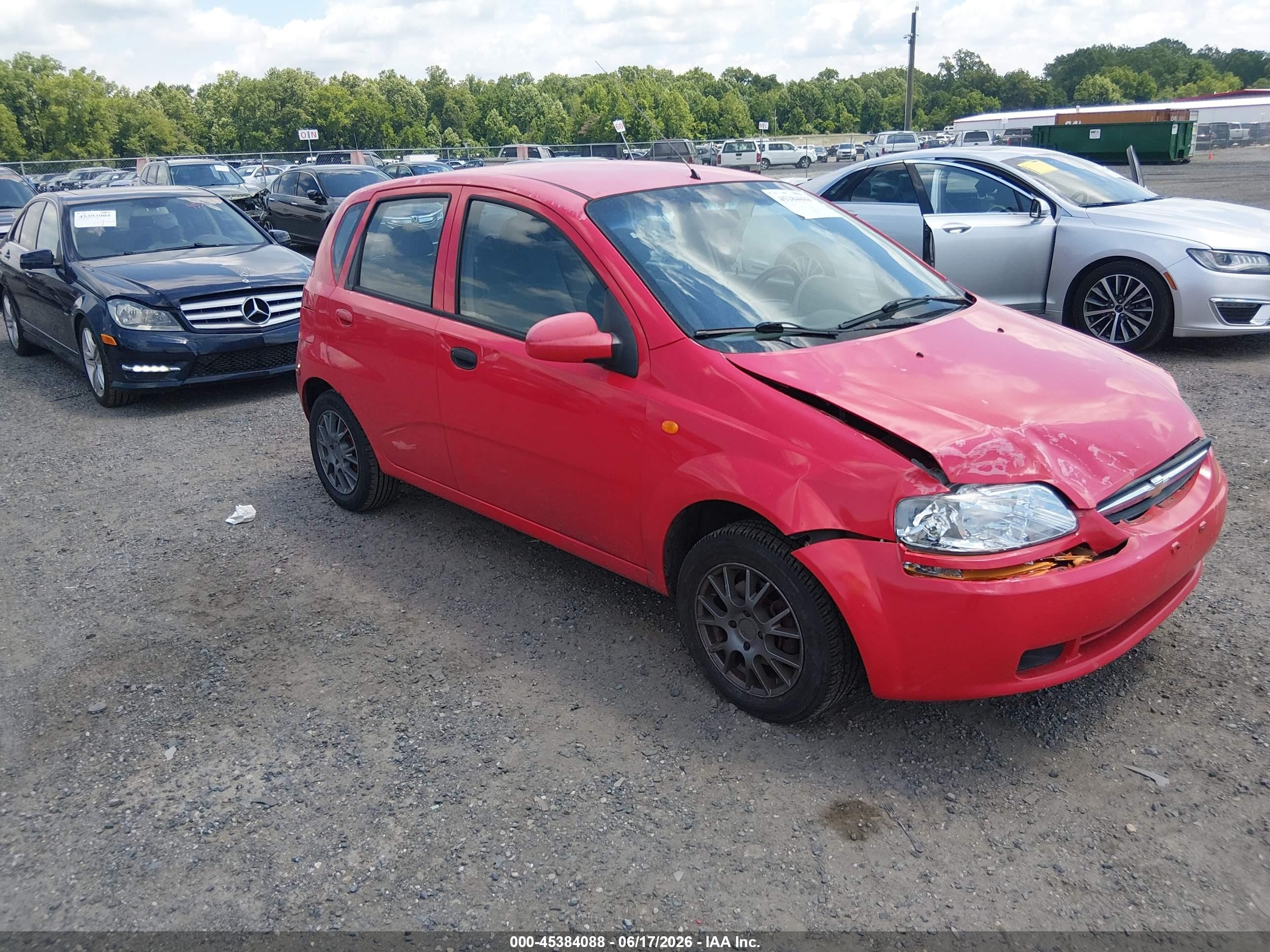 2004 Chevrolet Aveo Ls Red vin: KL1TJ62694B277892