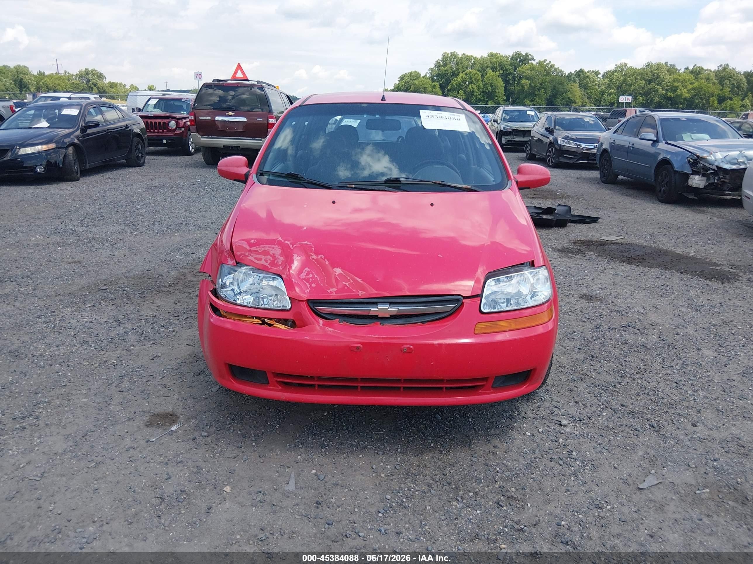 2004 Chevrolet Aveo Ls Red vin: KL1TJ62694B277892