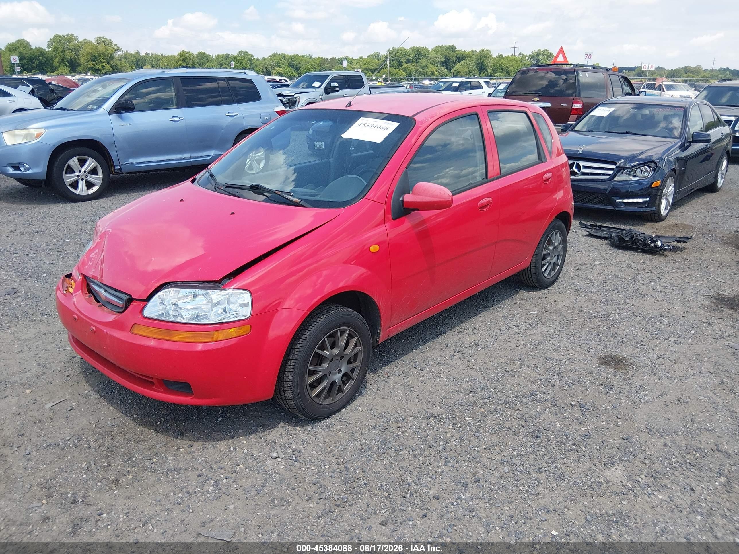 2004 Chevrolet Aveo Ls Red vin: KL1TJ62694B277892