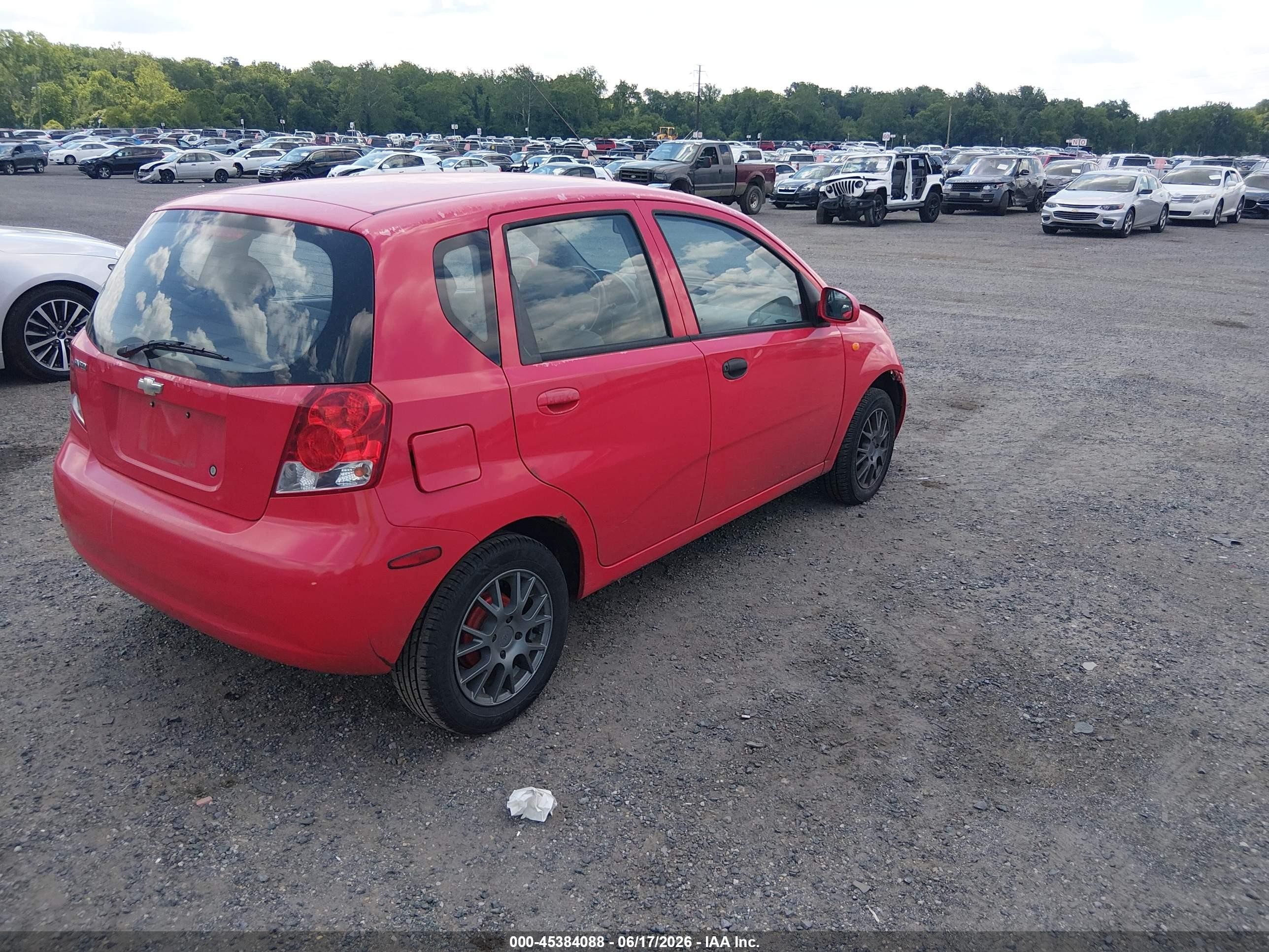 2004 Chevrolet Aveo Ls Red vin: KL1TJ62694B277892