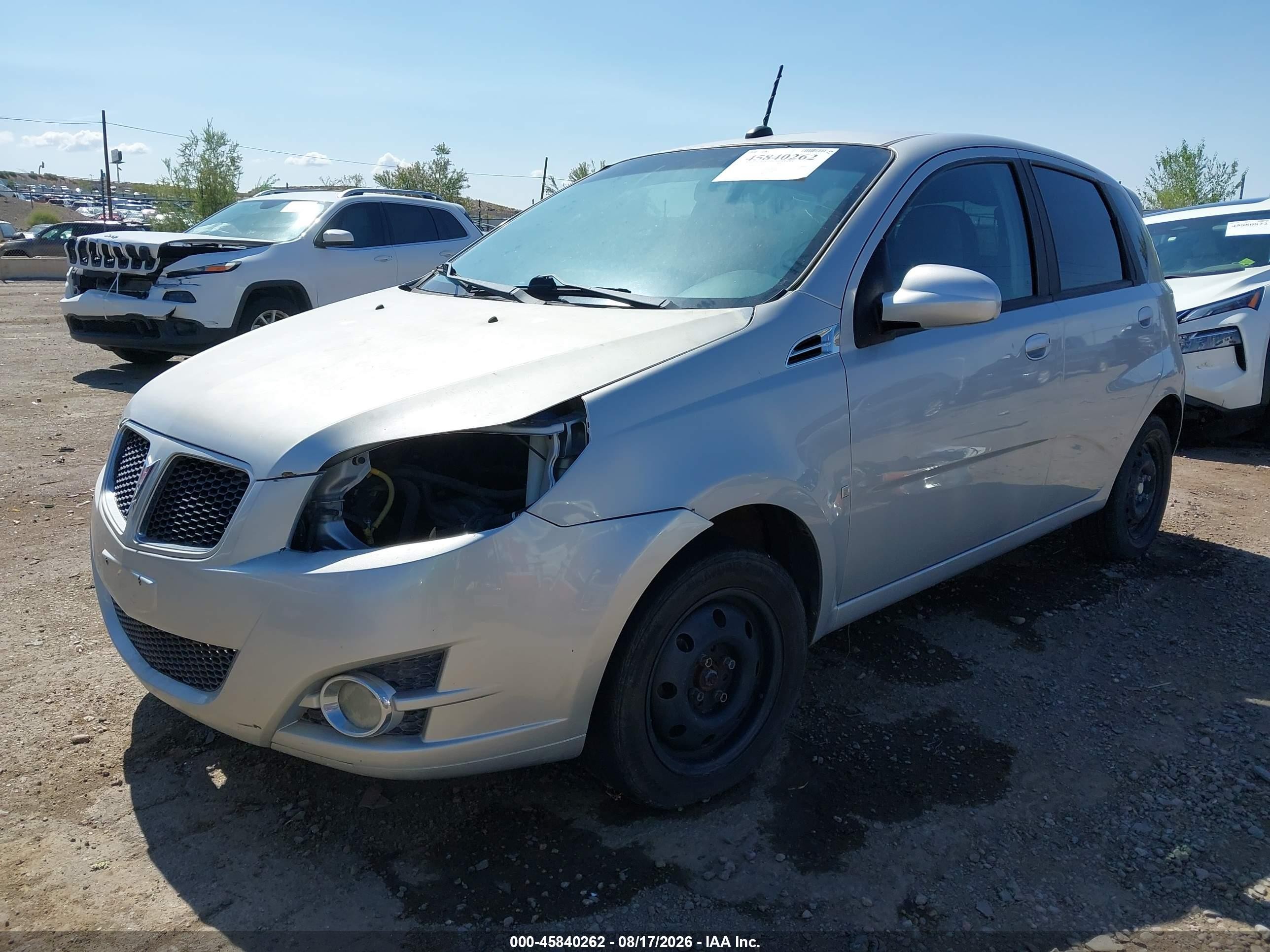 2009 Pontiac G3   Серебряный vin: KL2TD66E99B648836