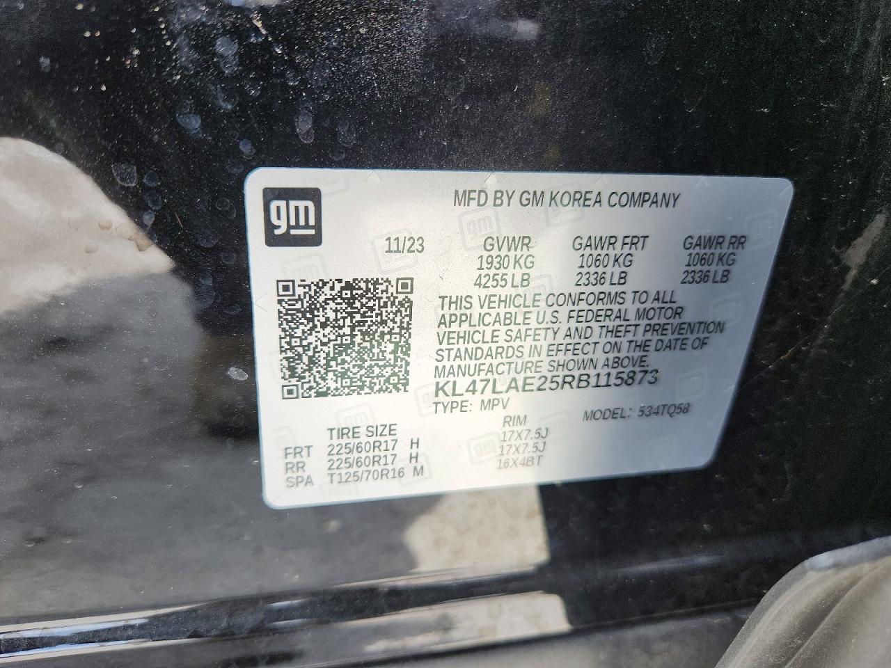 2024 Buick Envista Preferred Black vin: KL47LAE25RB115873