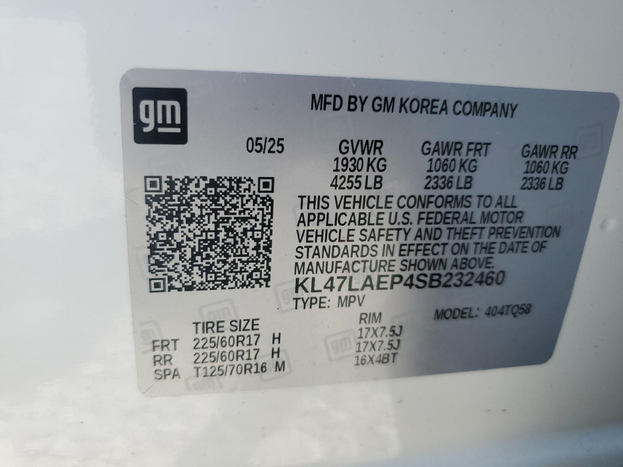 2025 Buick Envista Preferred White vin: KL47LAEP4SB232460