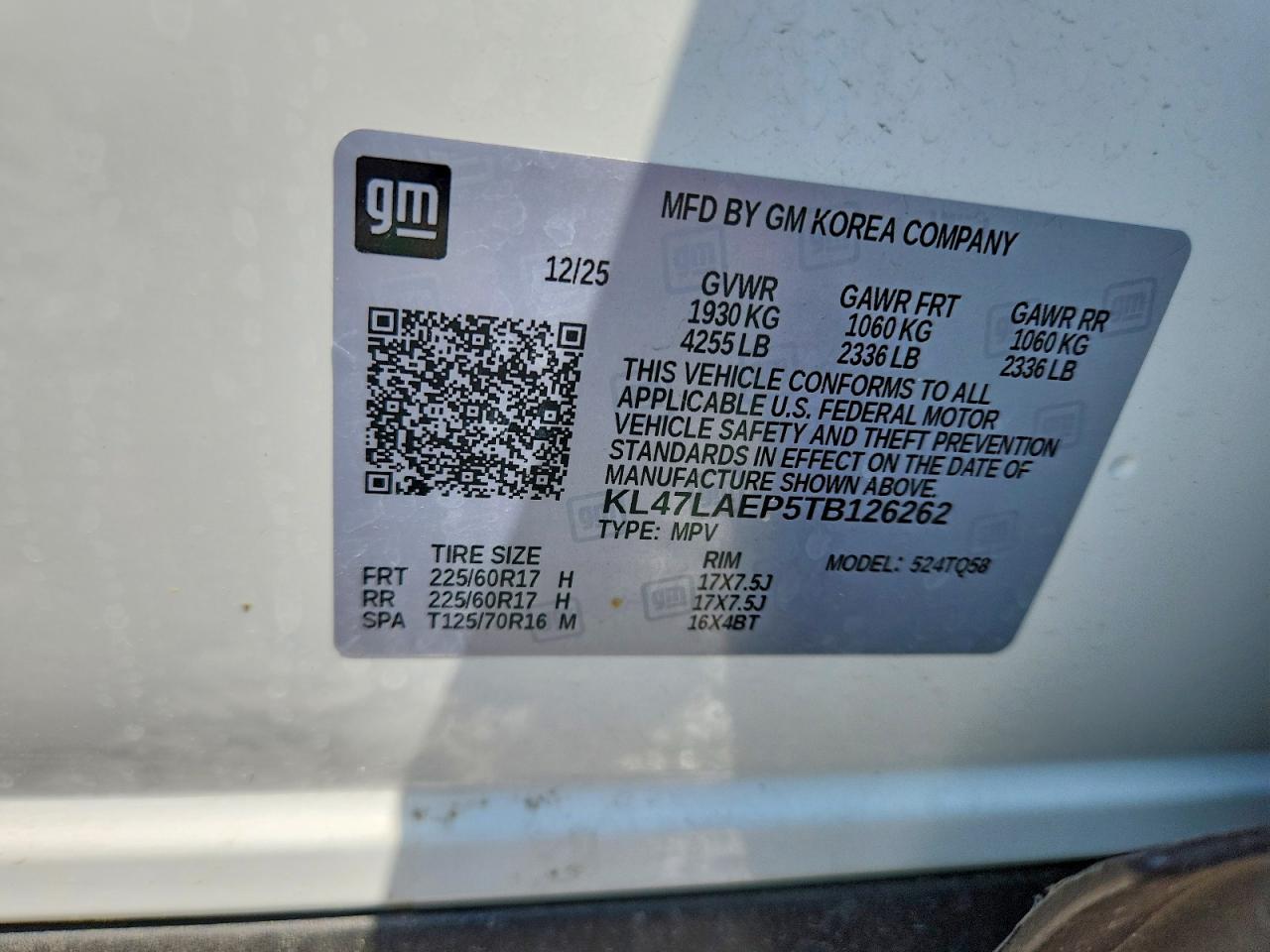 2026 Buick Envista Preferred White vin: KL47LAEP5TB126262