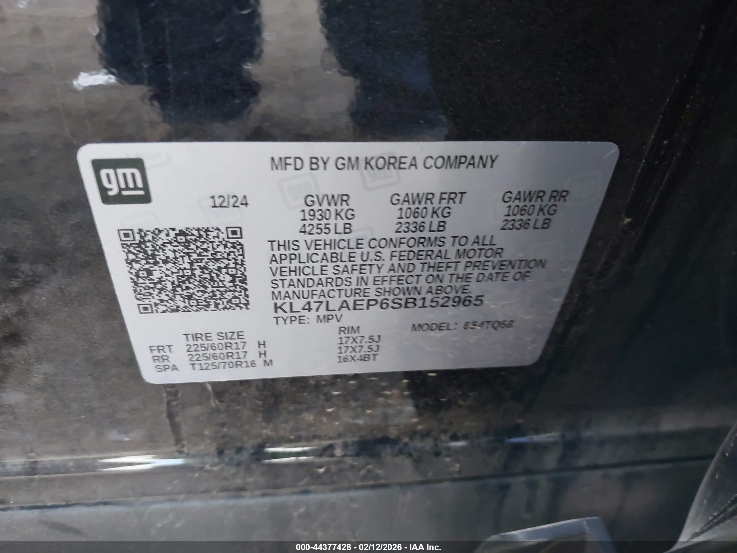 2025 Buick Envista Preferred Fwd Black vin: KL47LAEP6SB152965