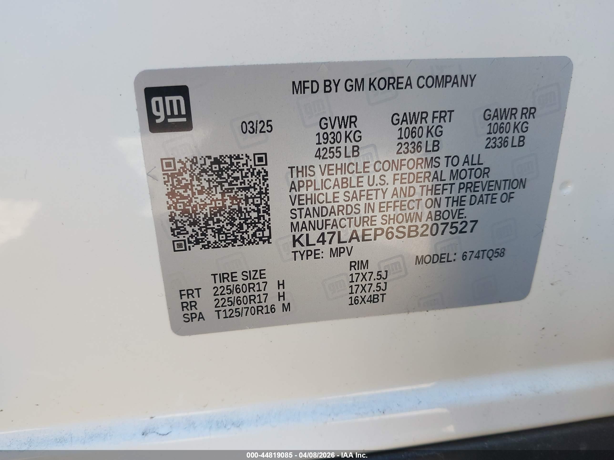 2025 Buick Envista Preferred Fwd White vin: KL47LAEP6SB207527