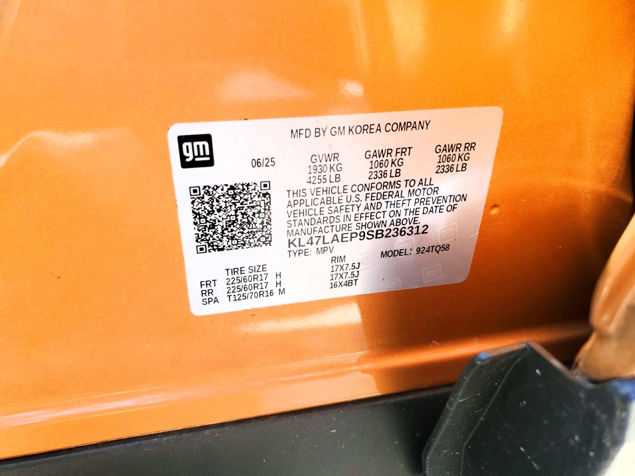 2025 Buick Envista Preferred Orange vin: KL47LAEP9SB236312