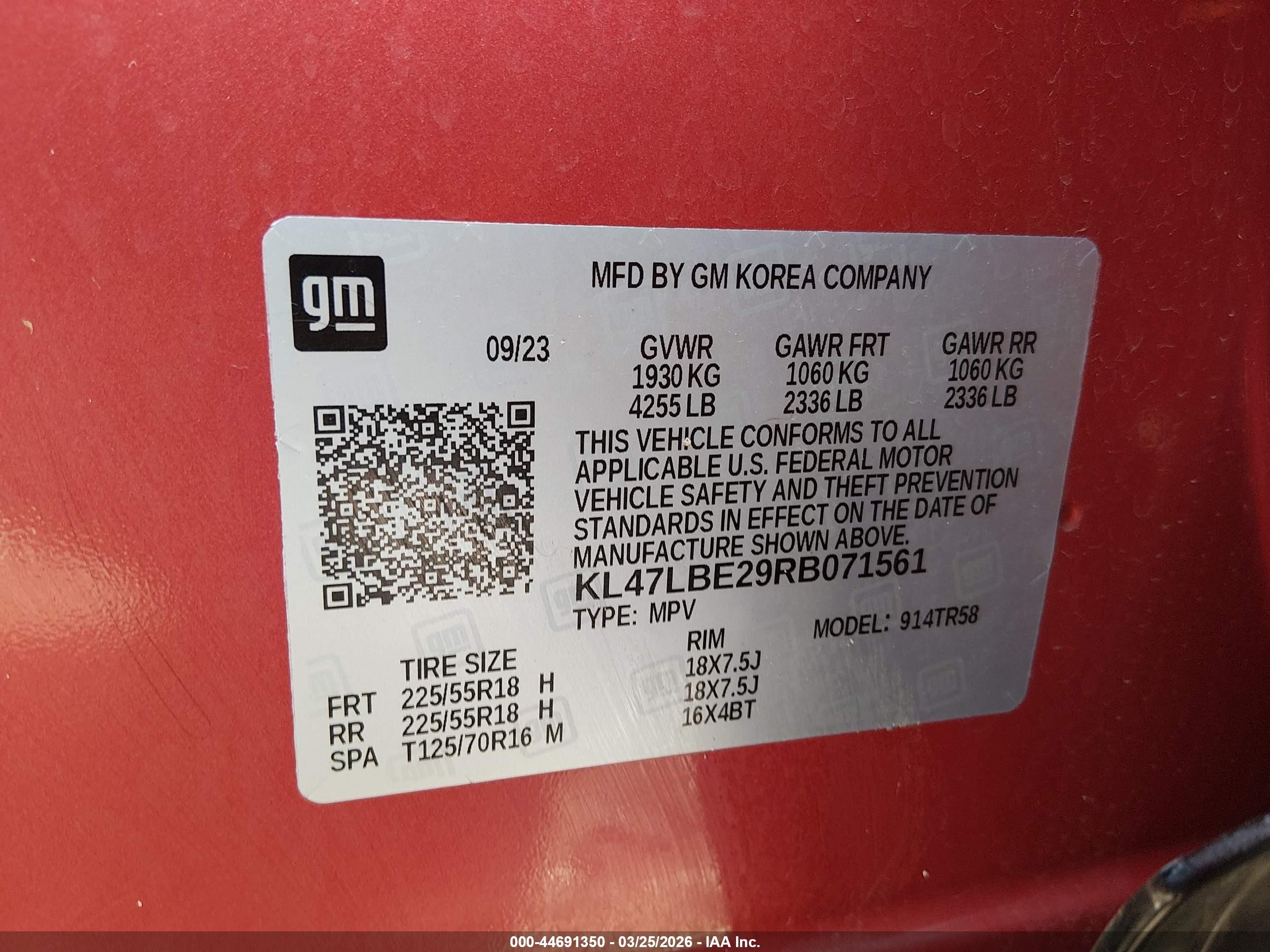 2024 Buick Envista Sport Touring Fwd Orange vin: KL47LBE29RB071561