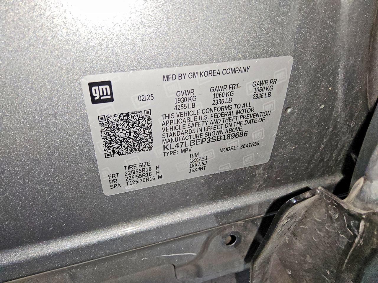 2025 Buick Envista Sport Touring Gray vin: KL47LBEP3SB189686