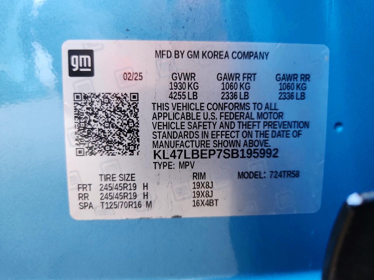 2025 Buick Envista Sport Touring Blue vin: KL47LBEP7SB195992