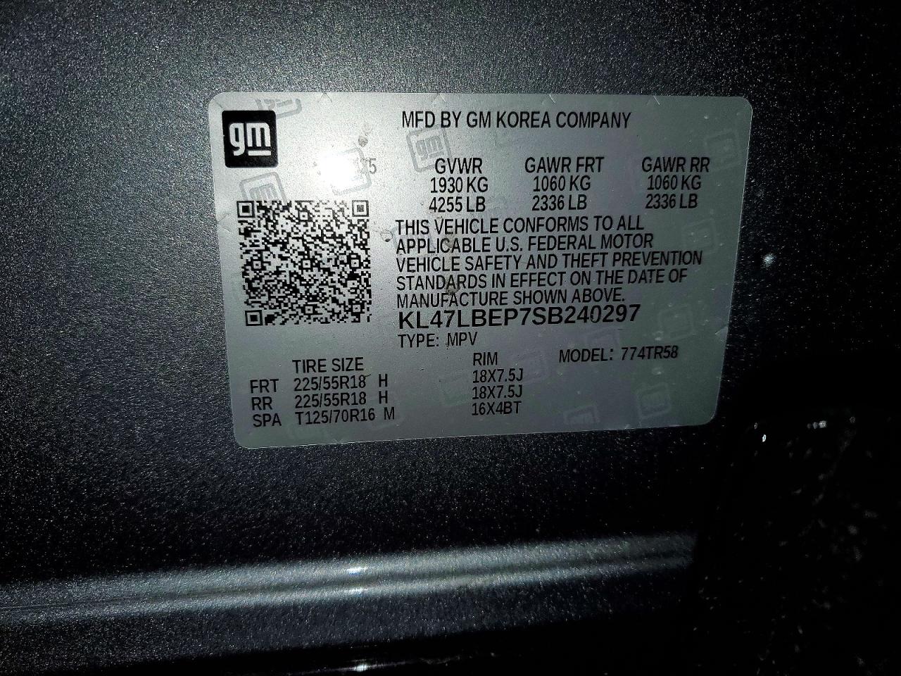 2025 Buick Envista Sport Touring Gray vin: KL47LBEP7SB240297
