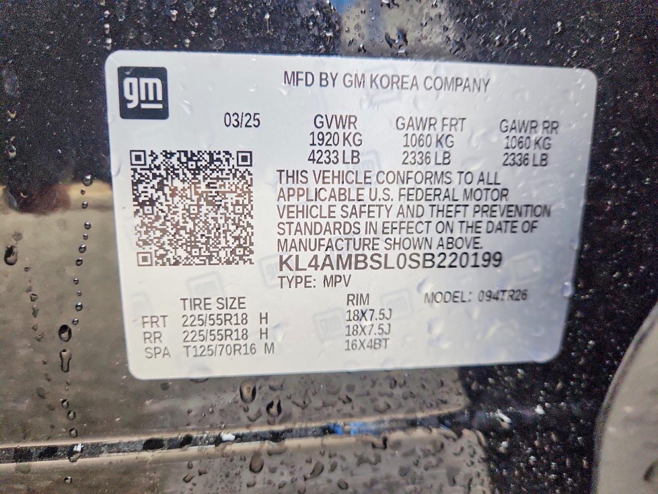 2025 Buick Encore Gx Preferred Black vin: KL4AMBSL0SB220199