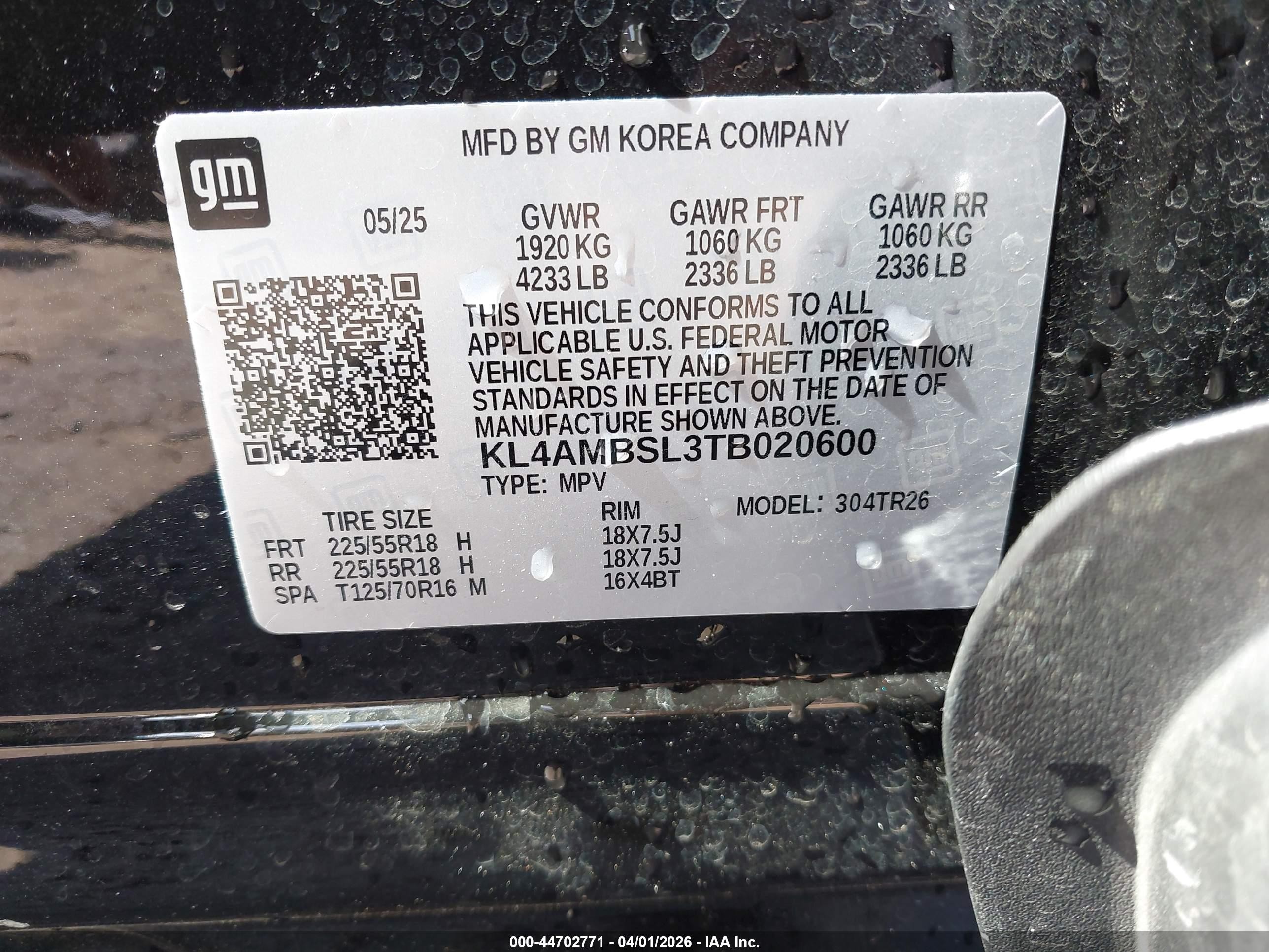 2026 Buick Encore Gx Preferred Fwd Black vin: KL4AMBSL3TB020600