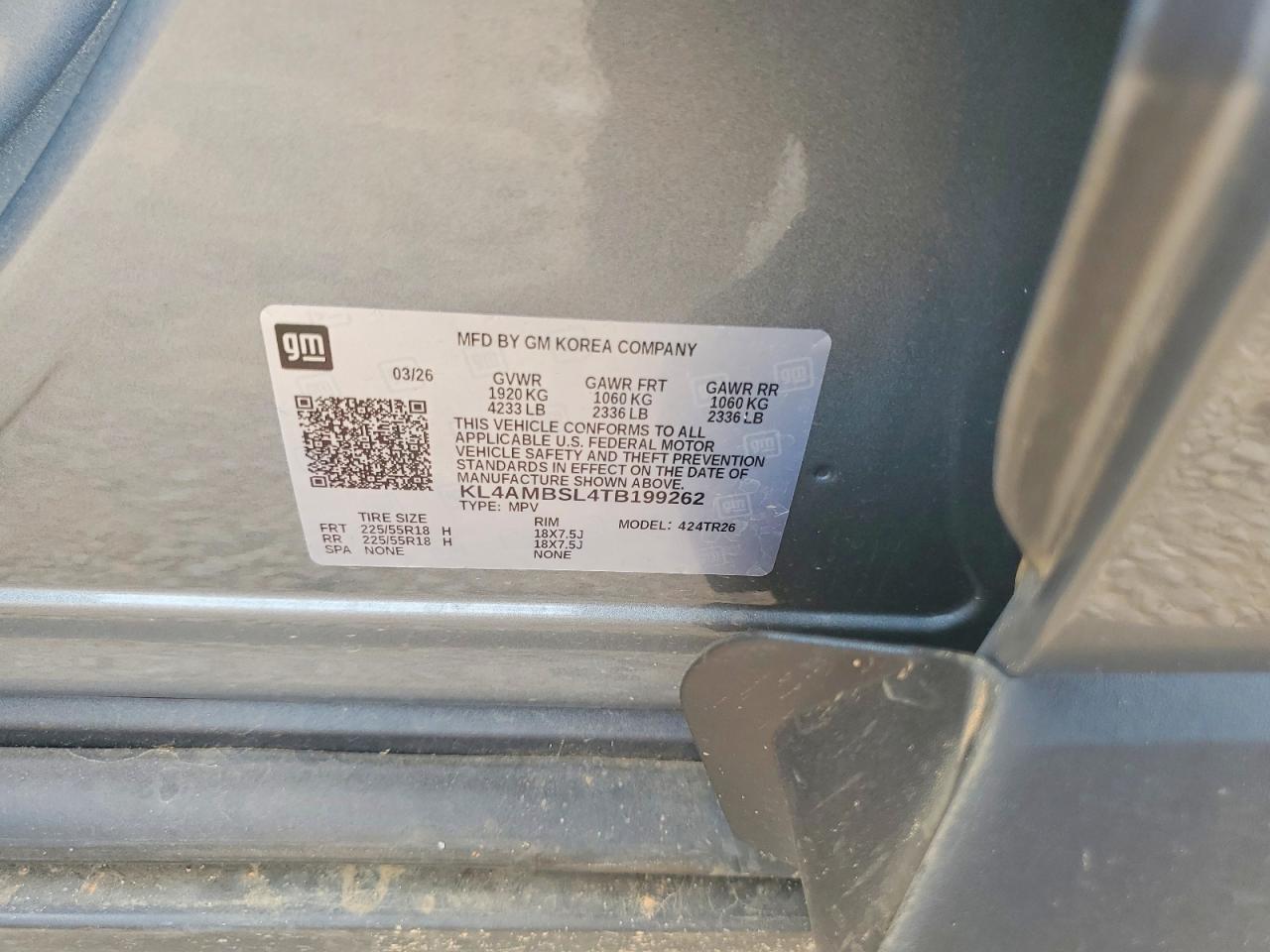 2026 Buick Encore Gx Preferred Gray vin: KL4AMBSL4TB199262