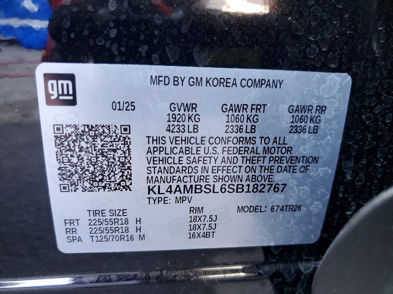 2025 Buick Encore Gx Preferred Black vin: KL4AMBSL6SB182767