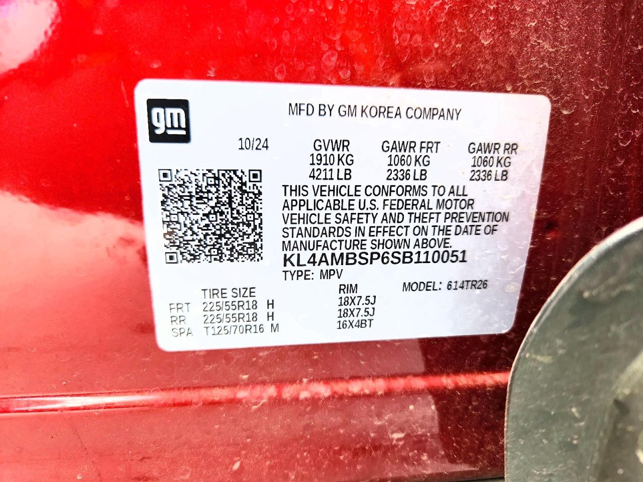 2025 Buick Encore Gx Preferred Red vin: KL4AMBSP6SB110051
