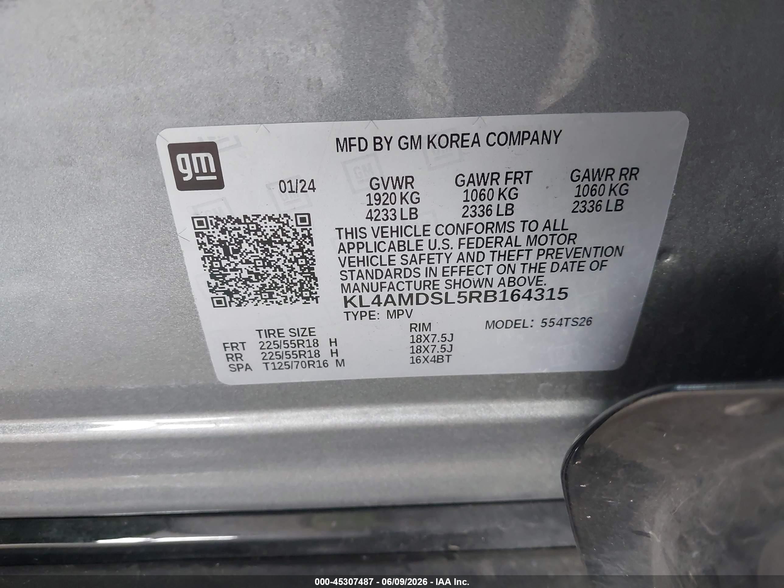 2024 Buick Encore Gx Sport Touring Fwd Gray vin: KL4AMDSL5RB164315