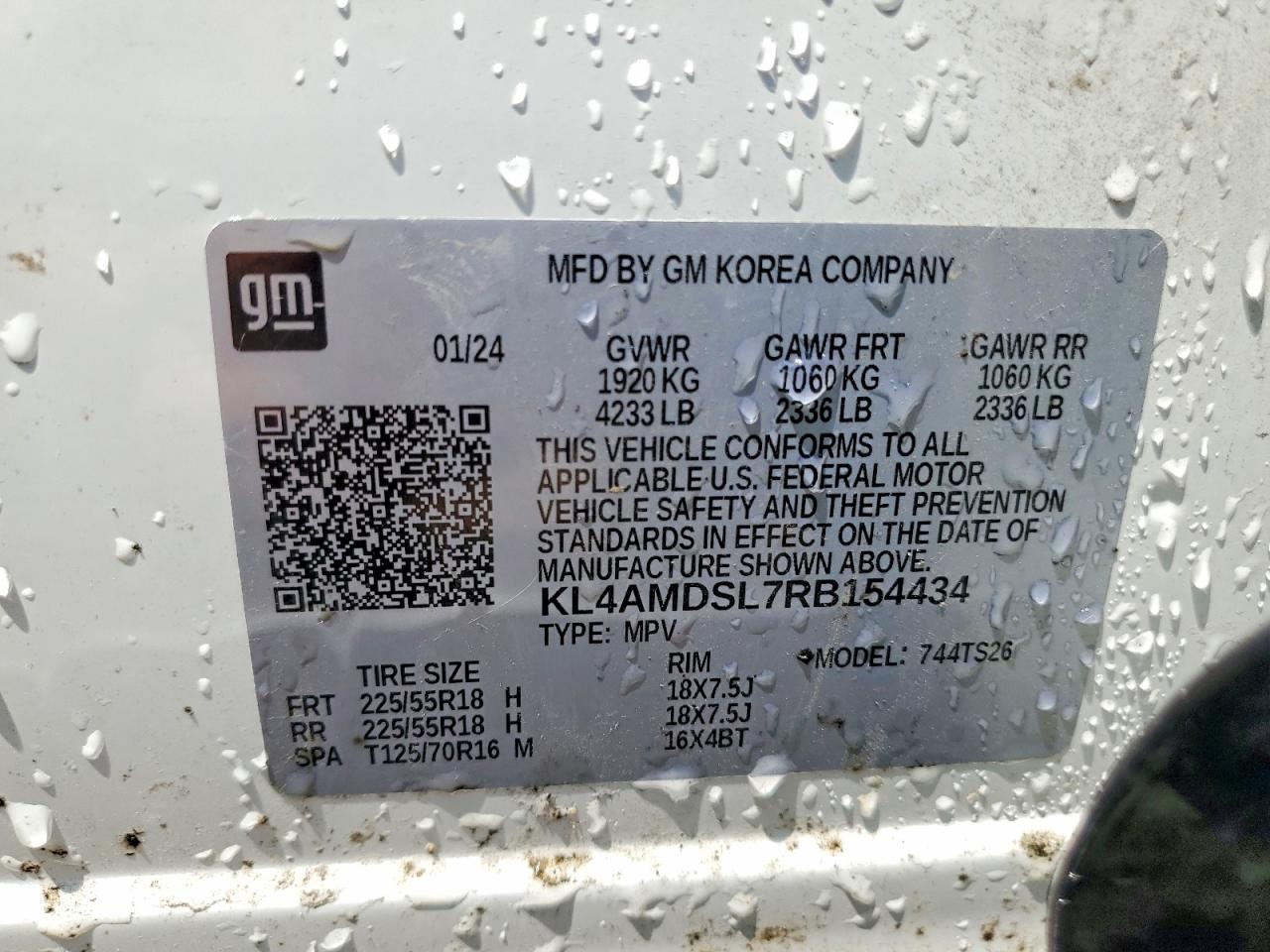 2024 Buick Encore Gx Sport Touring White vin: KL4AMDSL7RB154434