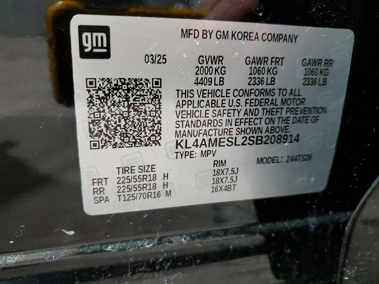 2025 Buick Encore Gx Sport Touring Black vin: KL4AMESL2SB208914