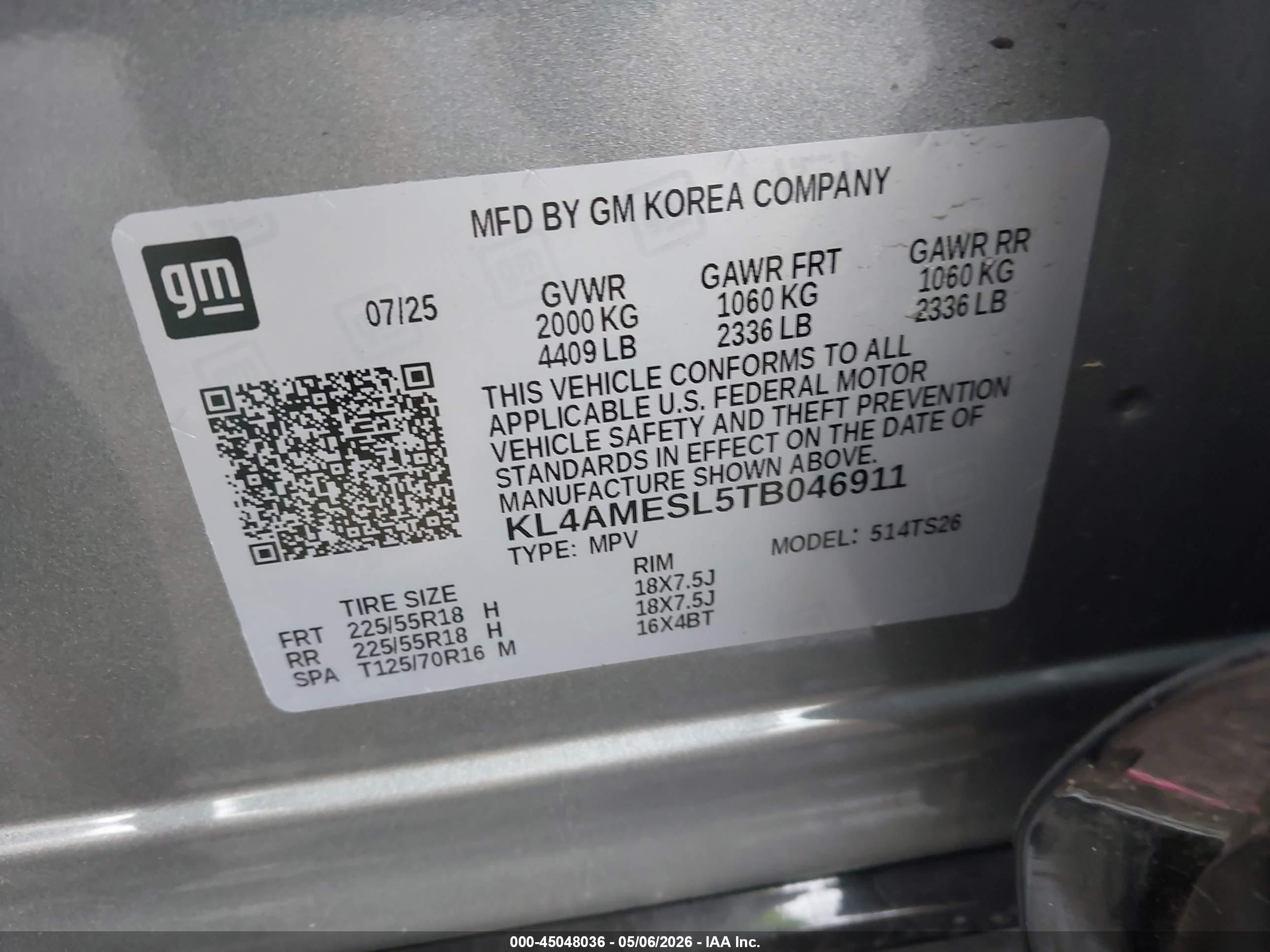 2026 Buick Encore Gx Sport Touring Awd Gray vin: KL4AMESL5TB046911