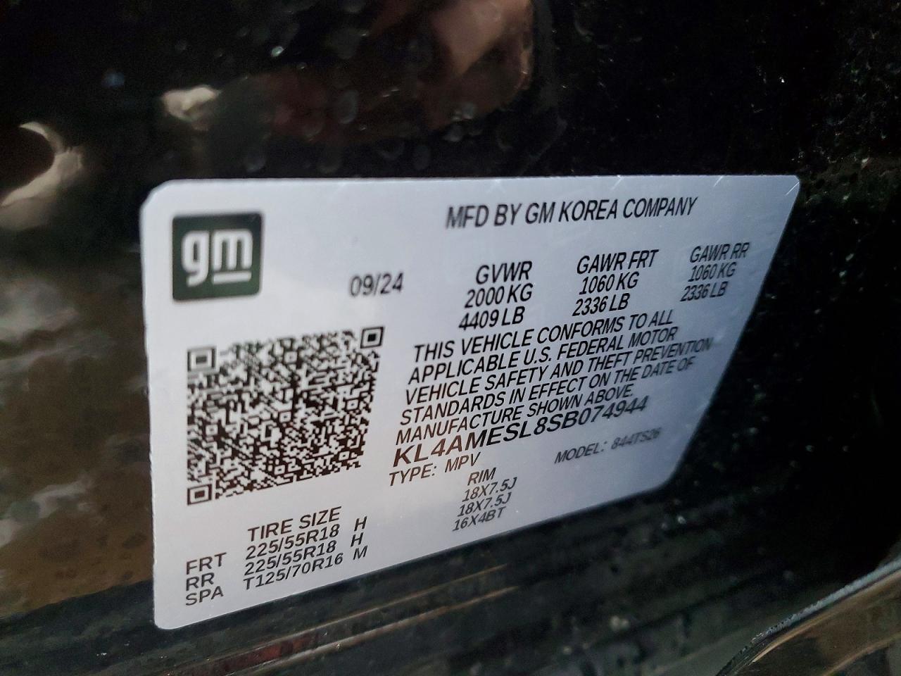 2025 Buick Encore Gx Sport Touring Black vin: KL4AMESL8SB074944
