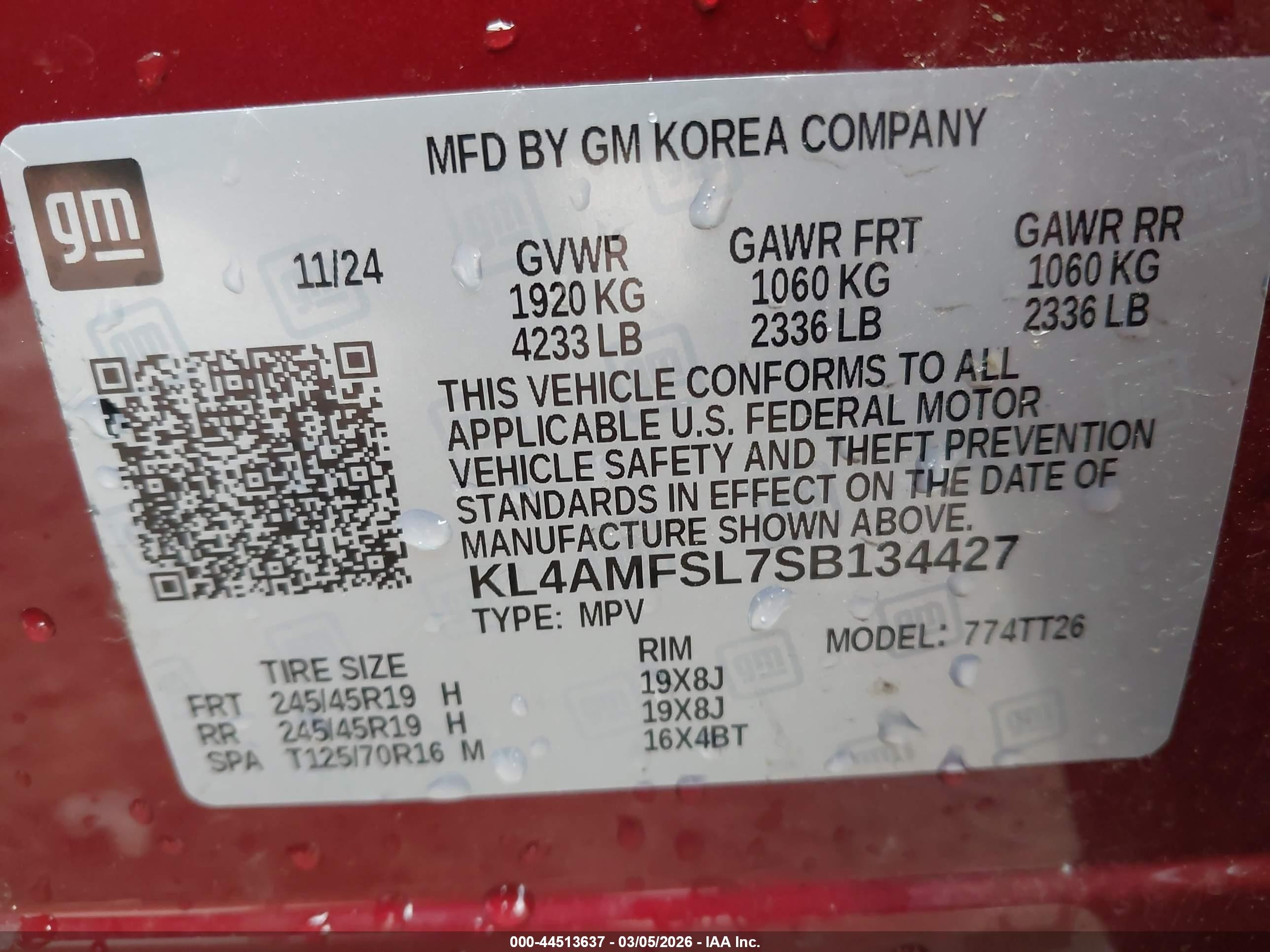 2025 Buick Encore Gx Avenir Fwd Red vin: KL4AMFSL7SB134427