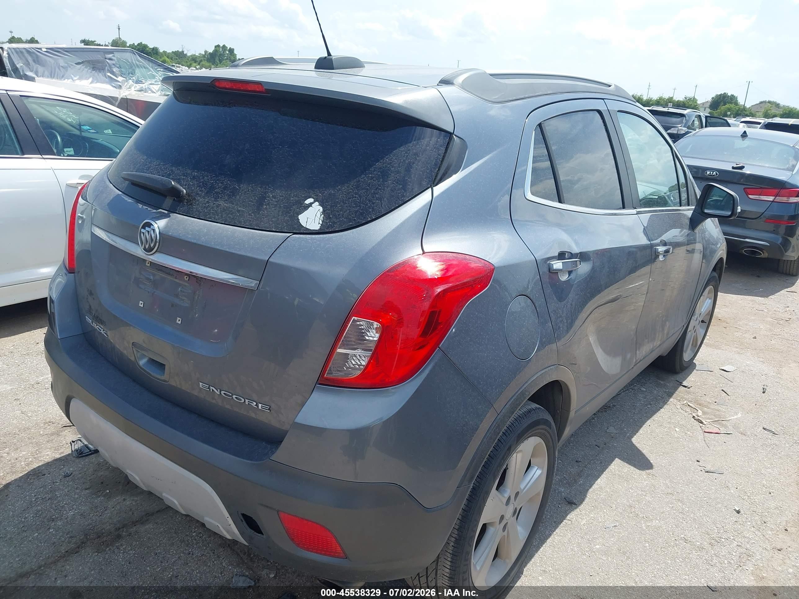 2015 Buick Encore   Gray vin: KL4CJASB0FB155587