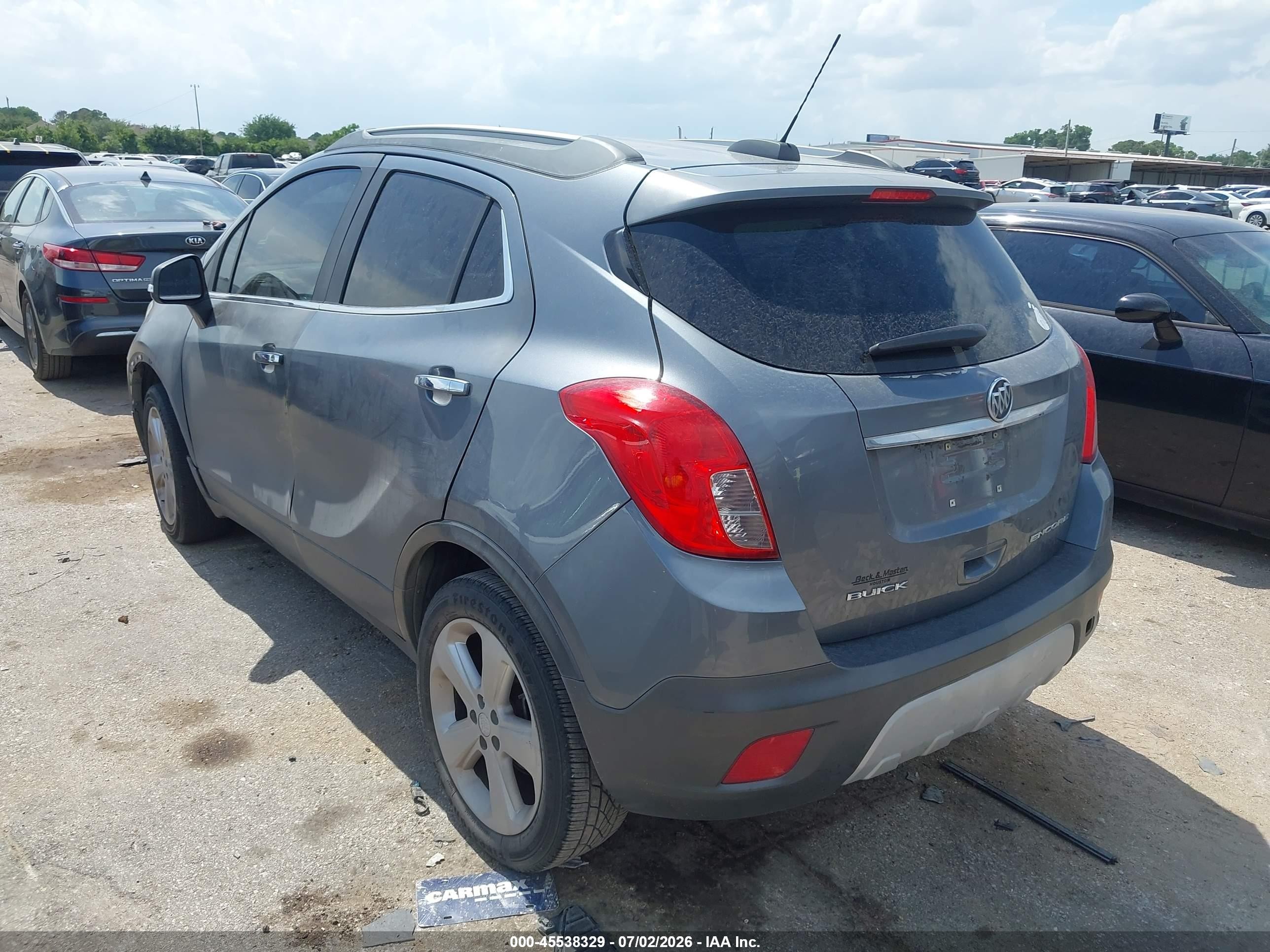 2015 Buick Encore   Gray vin: KL4CJASB0FB155587