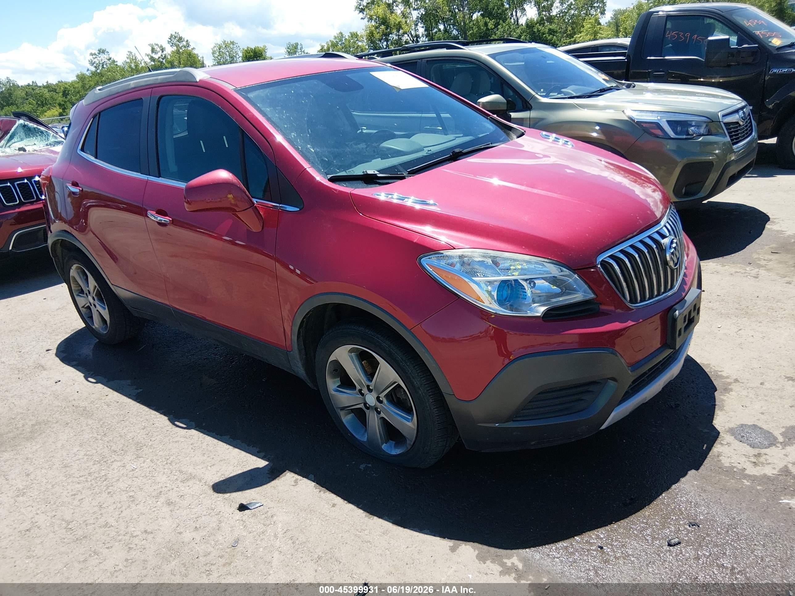 2013 Buick Encore   Red vin: KL4CJASB1DB198414
