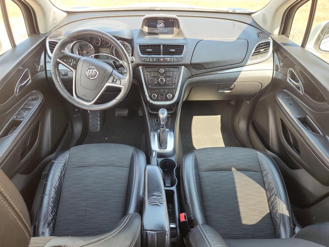 2015 Buick Encore White vin: KL4CJASB1FB235626 Damage: Left Front Seat Armrest, Worn, Replacement Required