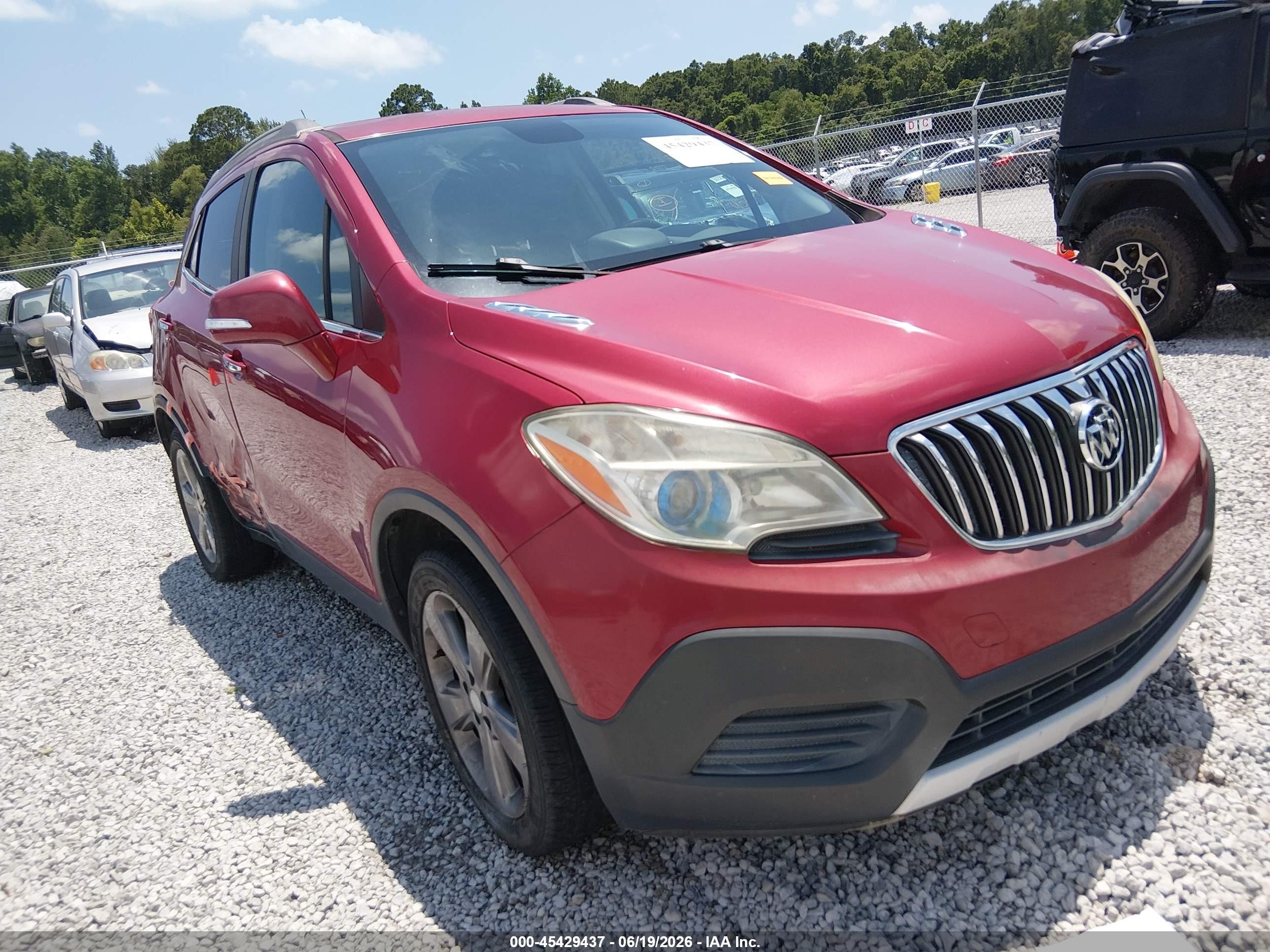 2014 Buick Encore   Red vin: KL4CJASB3EB584348