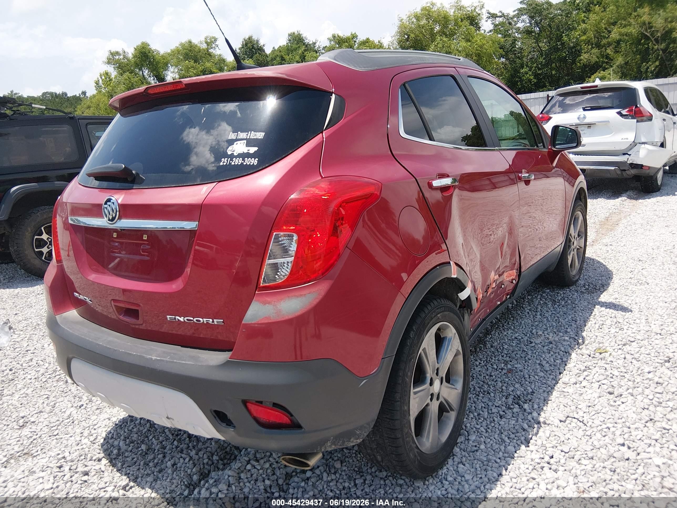 2014 Buick Encore   Red vin: KL4CJASB3EB584348